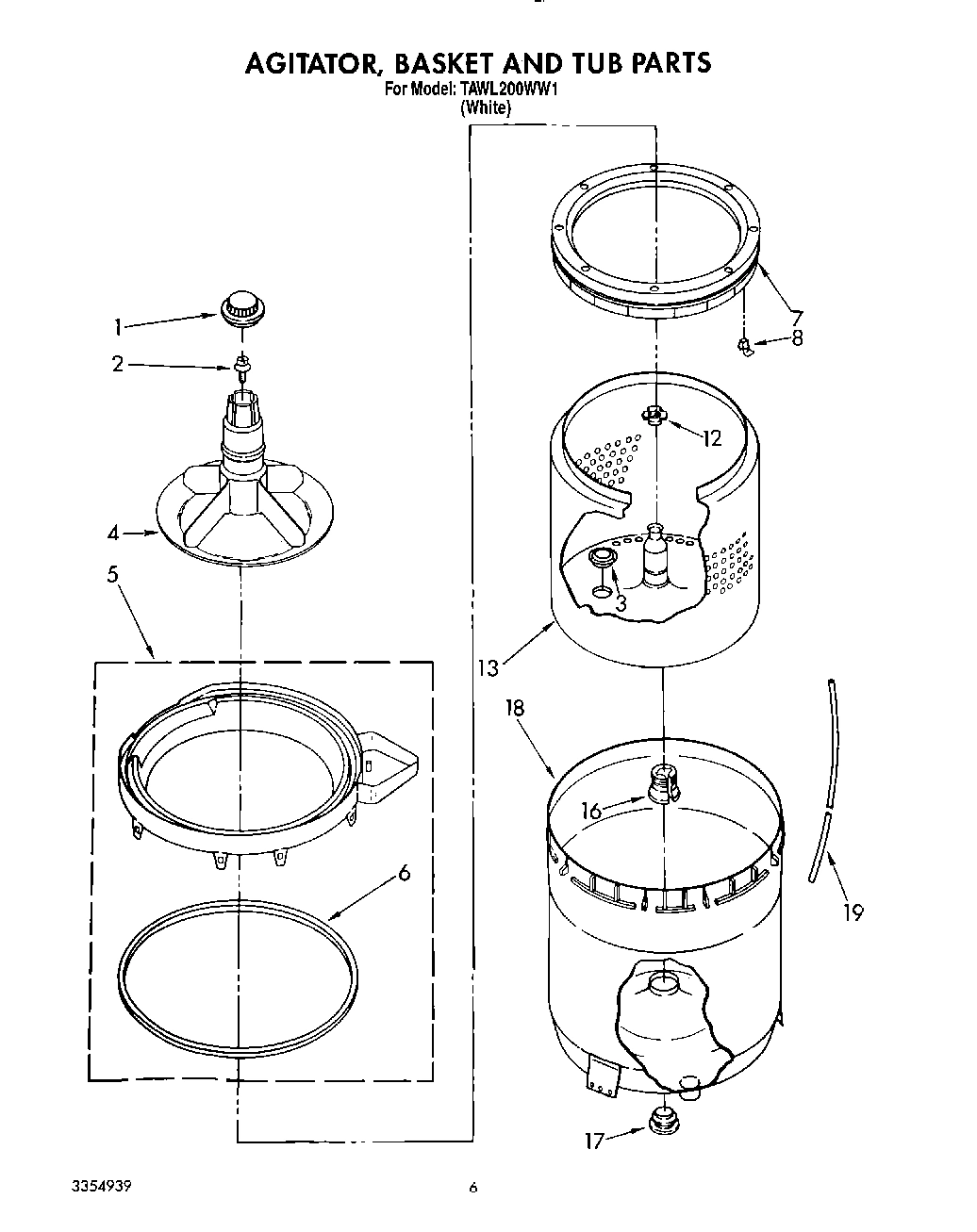 05 - AGITATOR, BASKET AND TUB