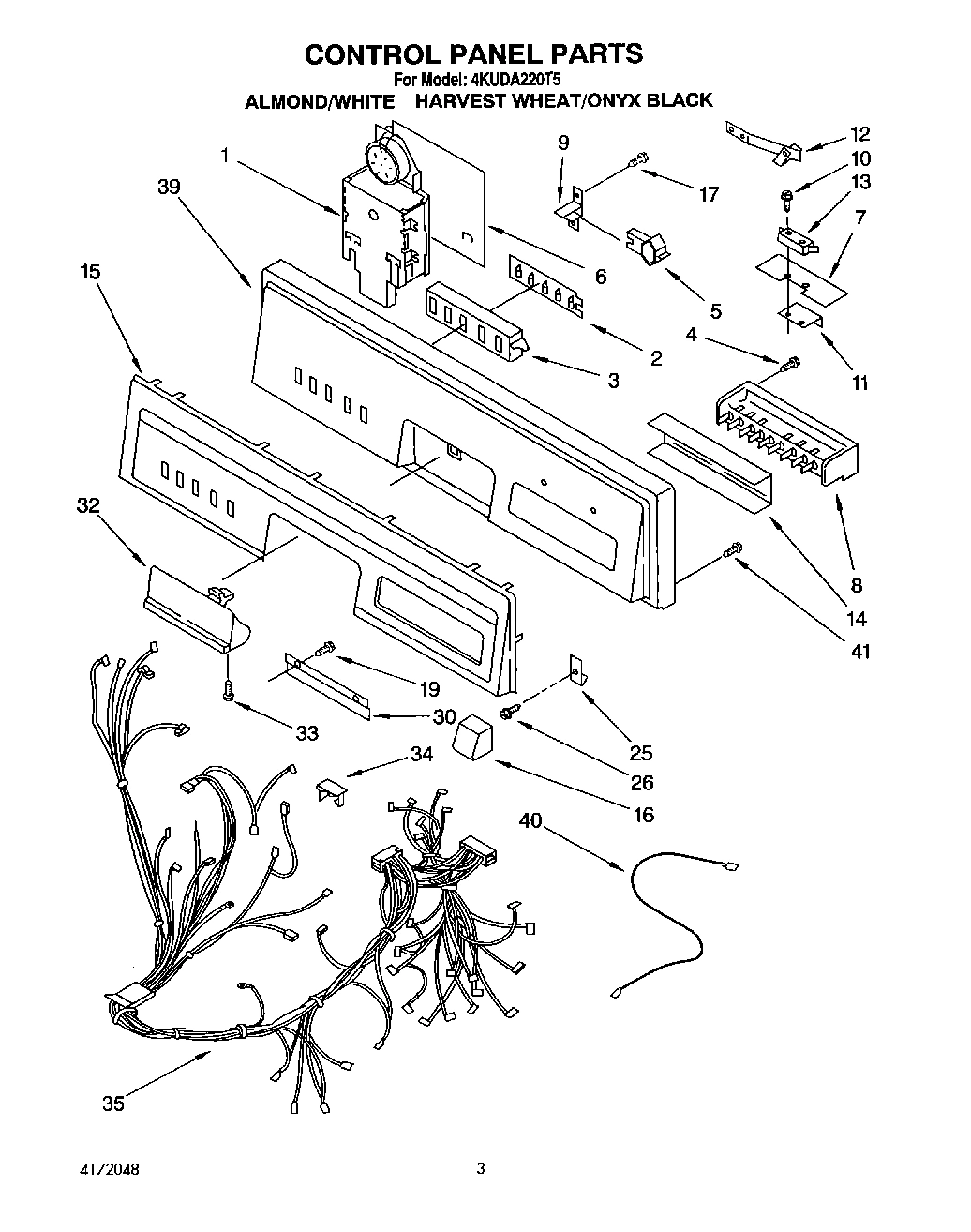 03 - CONTROL PANEL, LIT/OPTIONAL