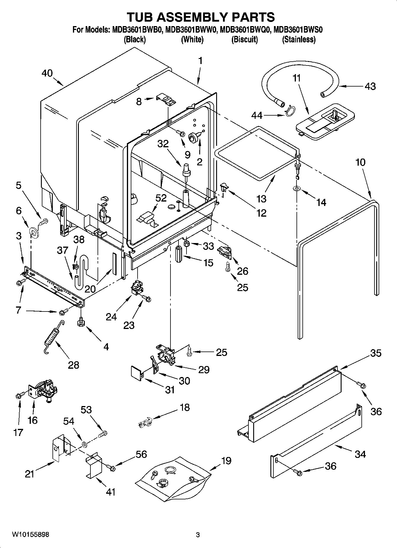 03 - TUB ASSEMBLY PARTS
