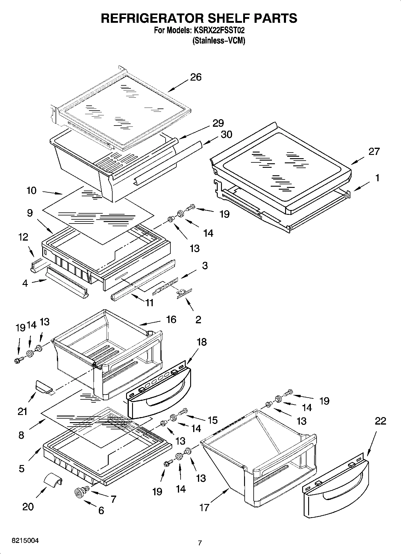 05 - REFRIGERATOR SHELF PARTS