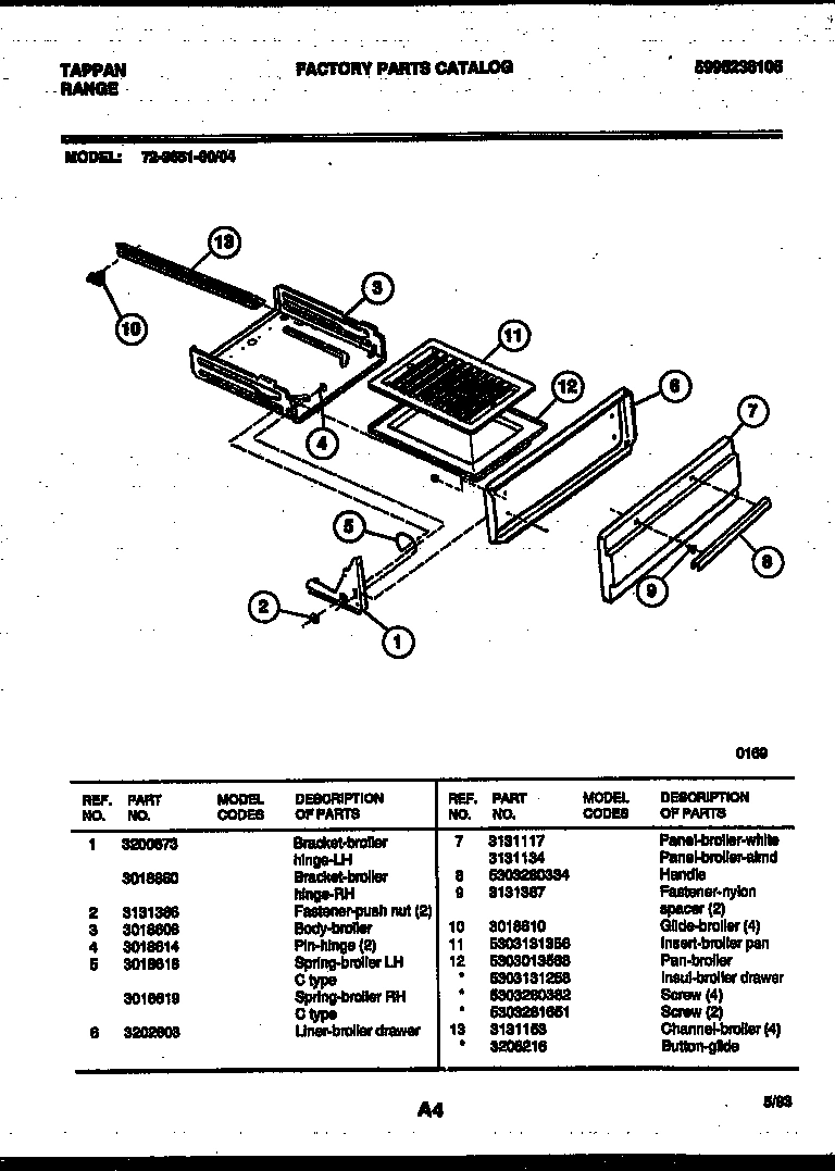 04 - BROILER DRAWER PARTS