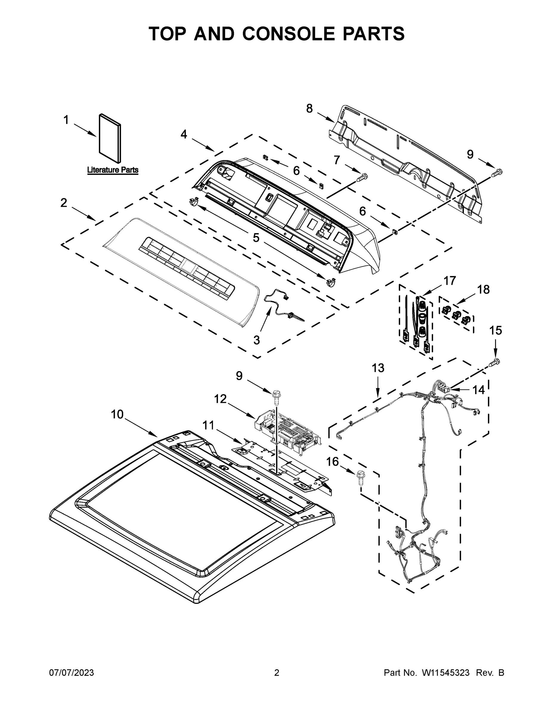02 - TOP AND CONSOLE PARTS
