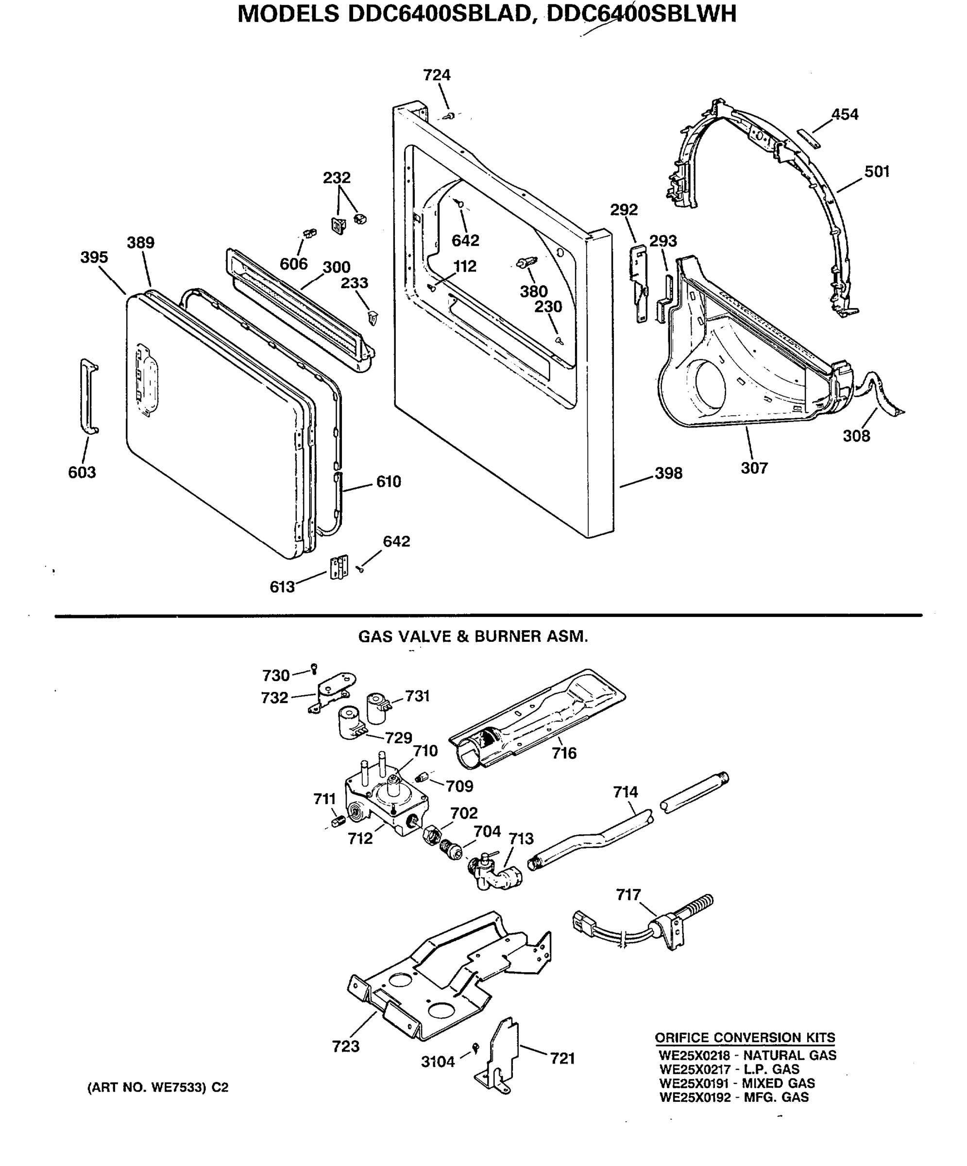 GAS VALVE & BURNER ASM.
