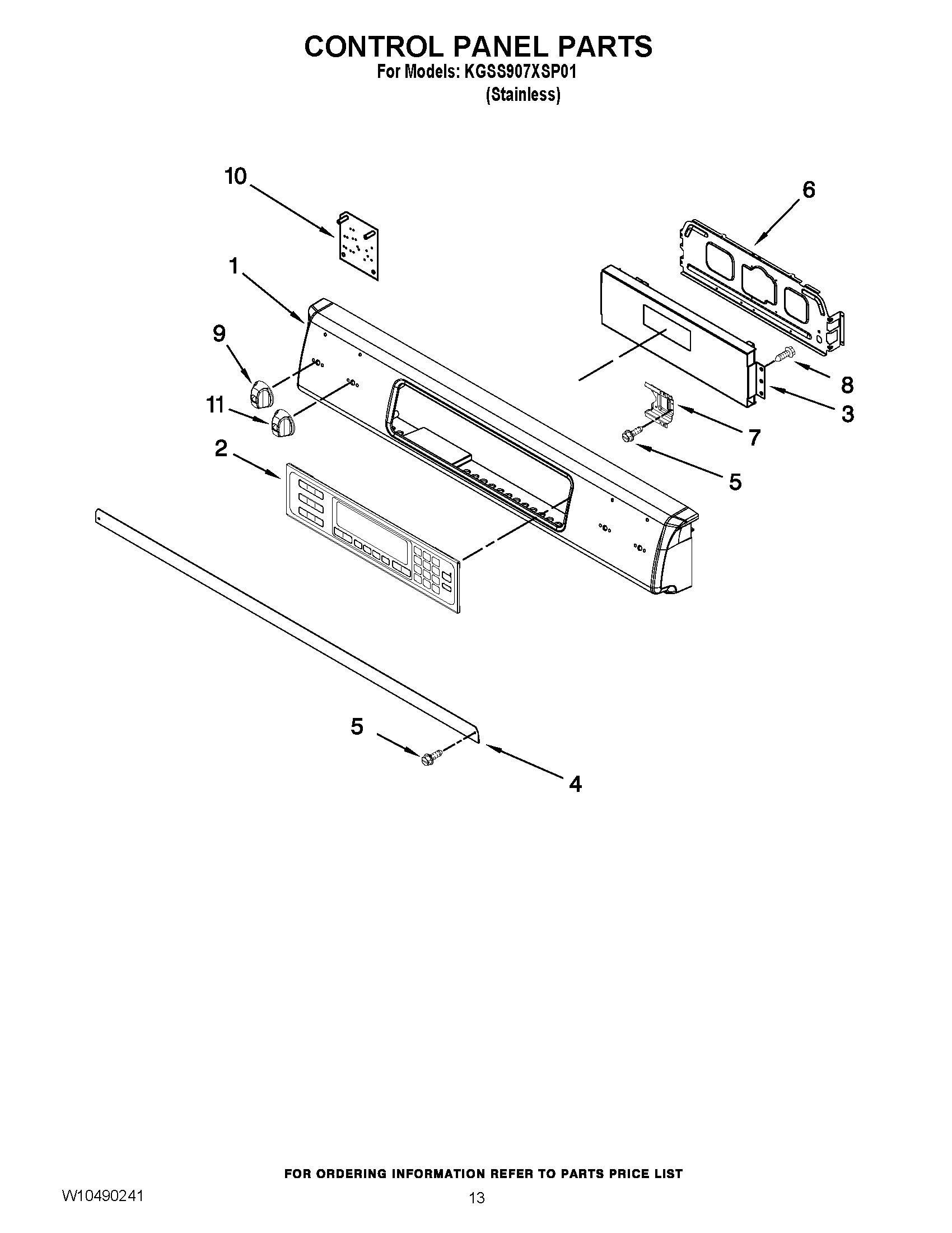 09 - CONTROL PANEL PARTS