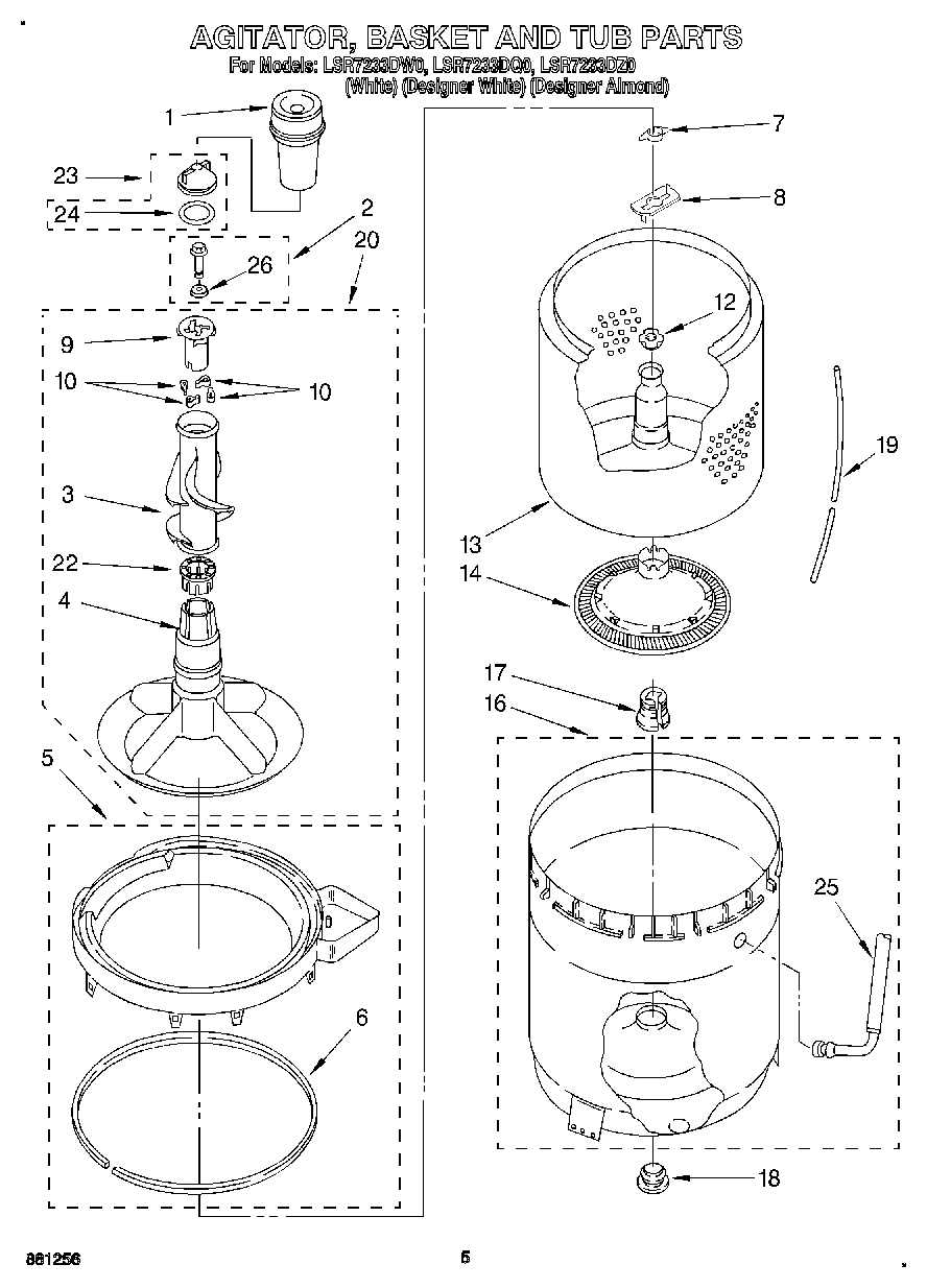 04 - AGITATOR, BASKET AND TUB