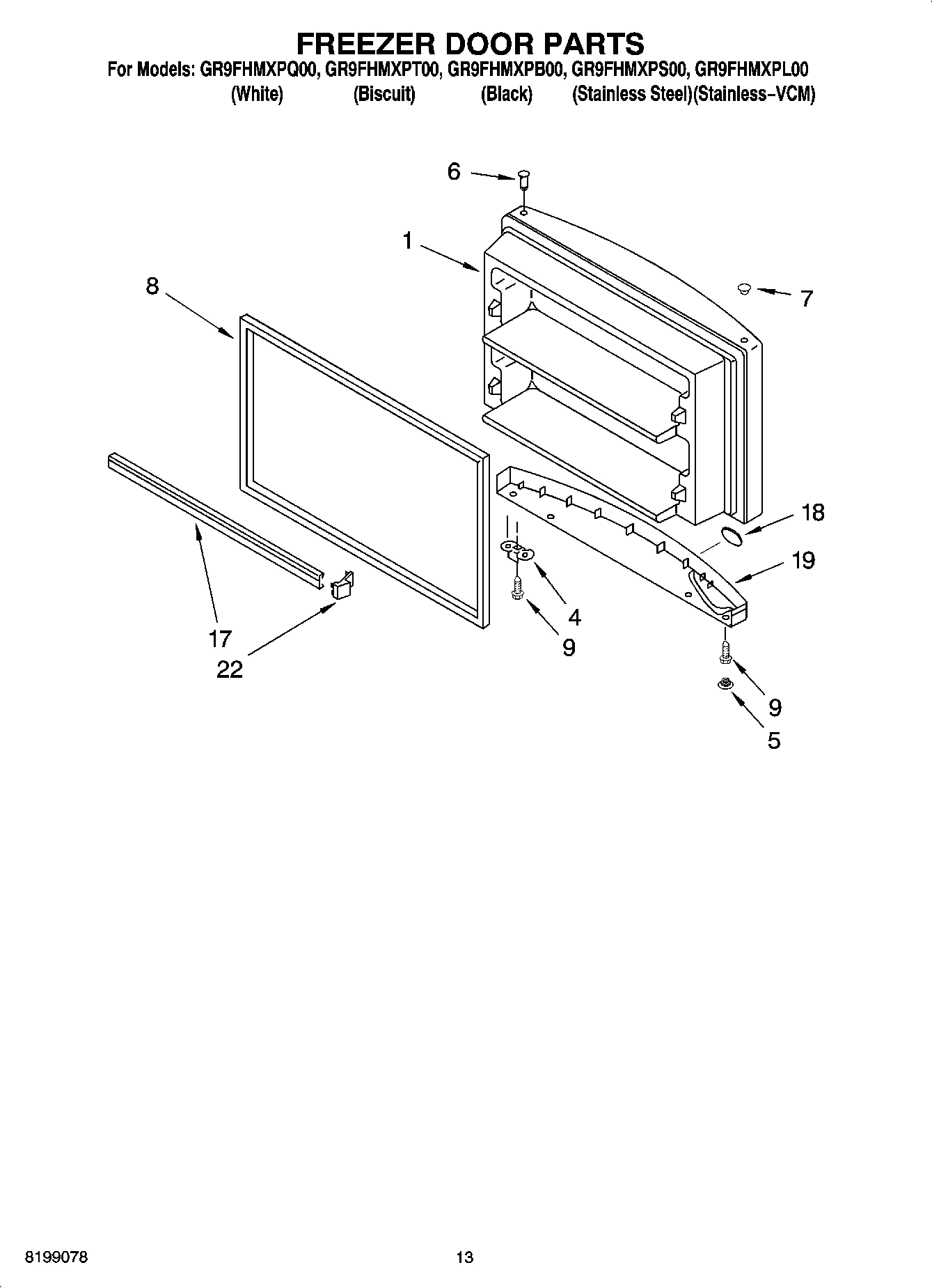 07 - FREEZER DOOR PARTS, OPTIONAL PARTS
