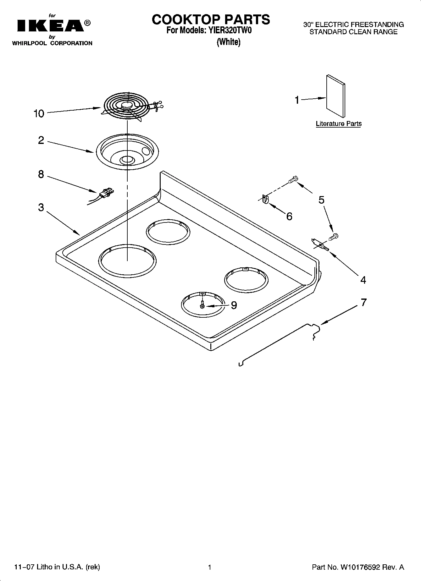 01 - COOKTOP PARTS