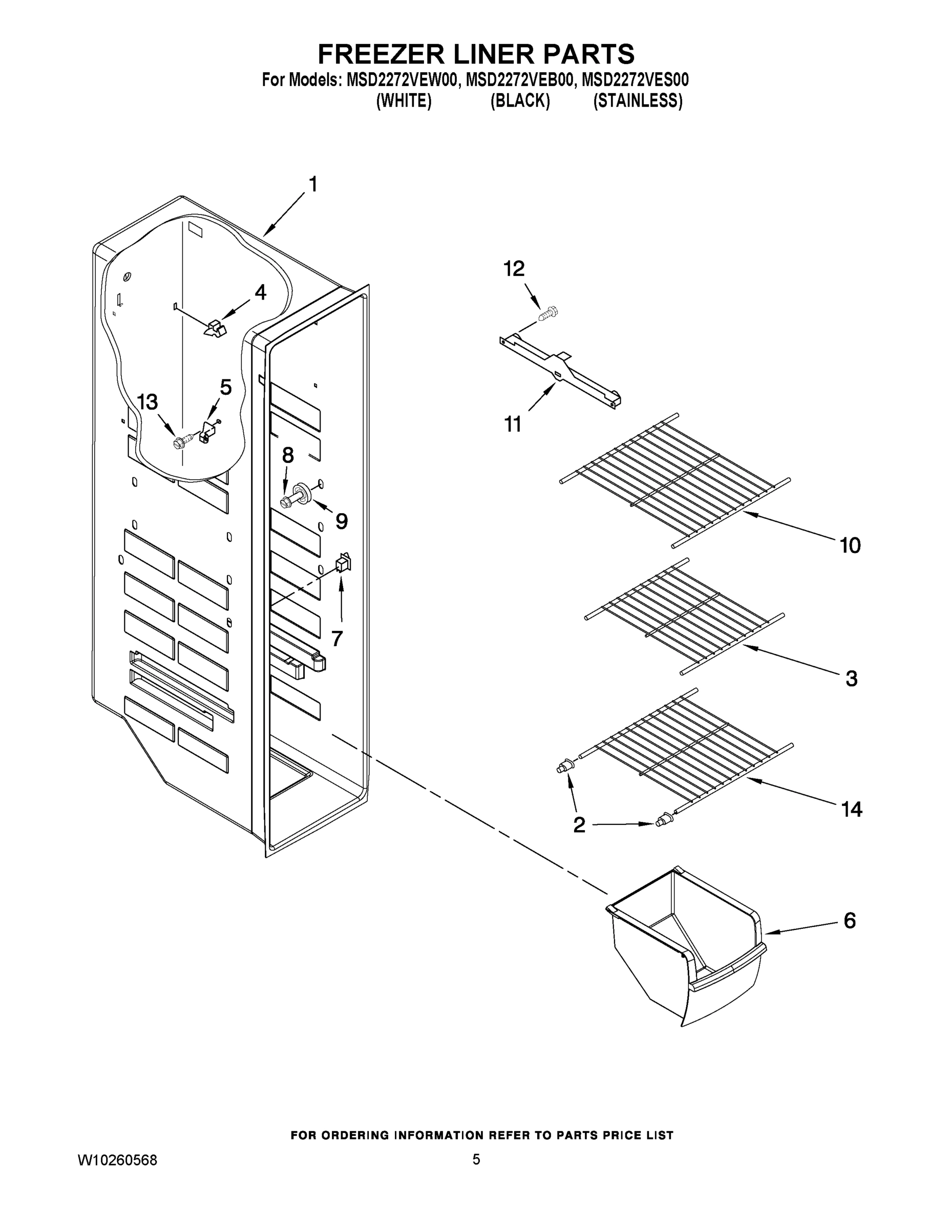 04 - FREEZER LINER PARTS