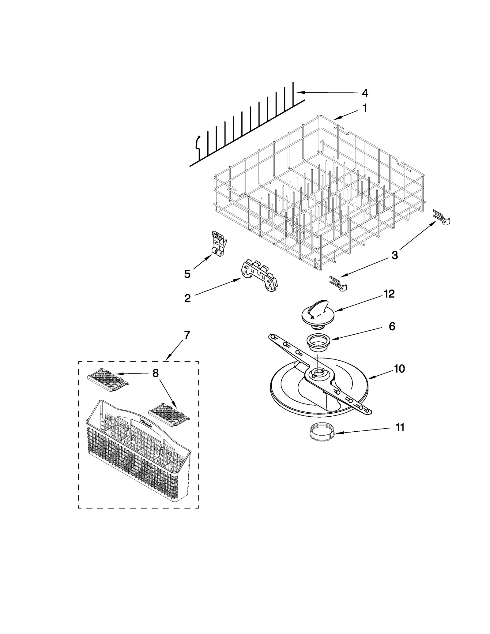 LOWER DISHRACK PARTS