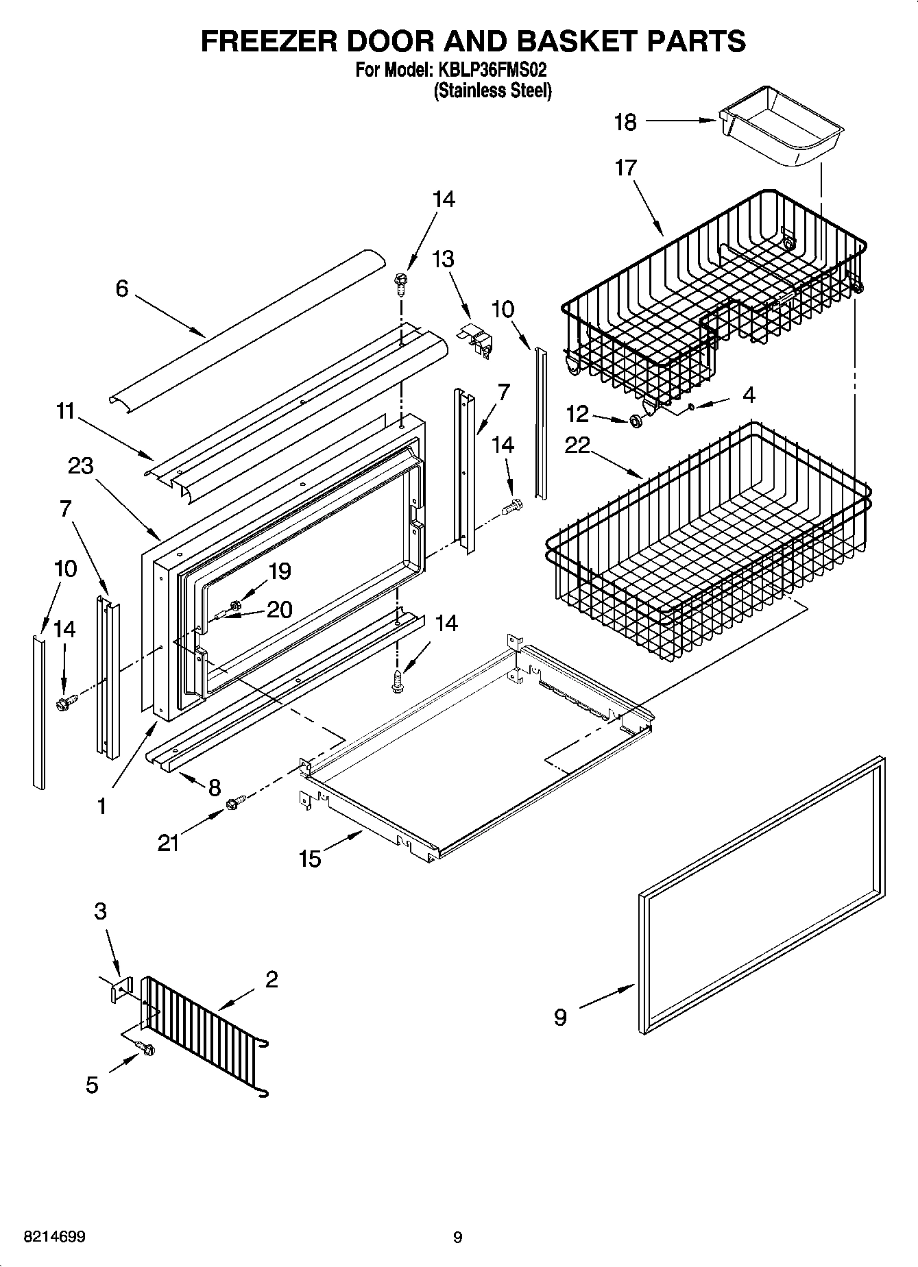 06 - FREEZER DOOR AND BASKET PARTS