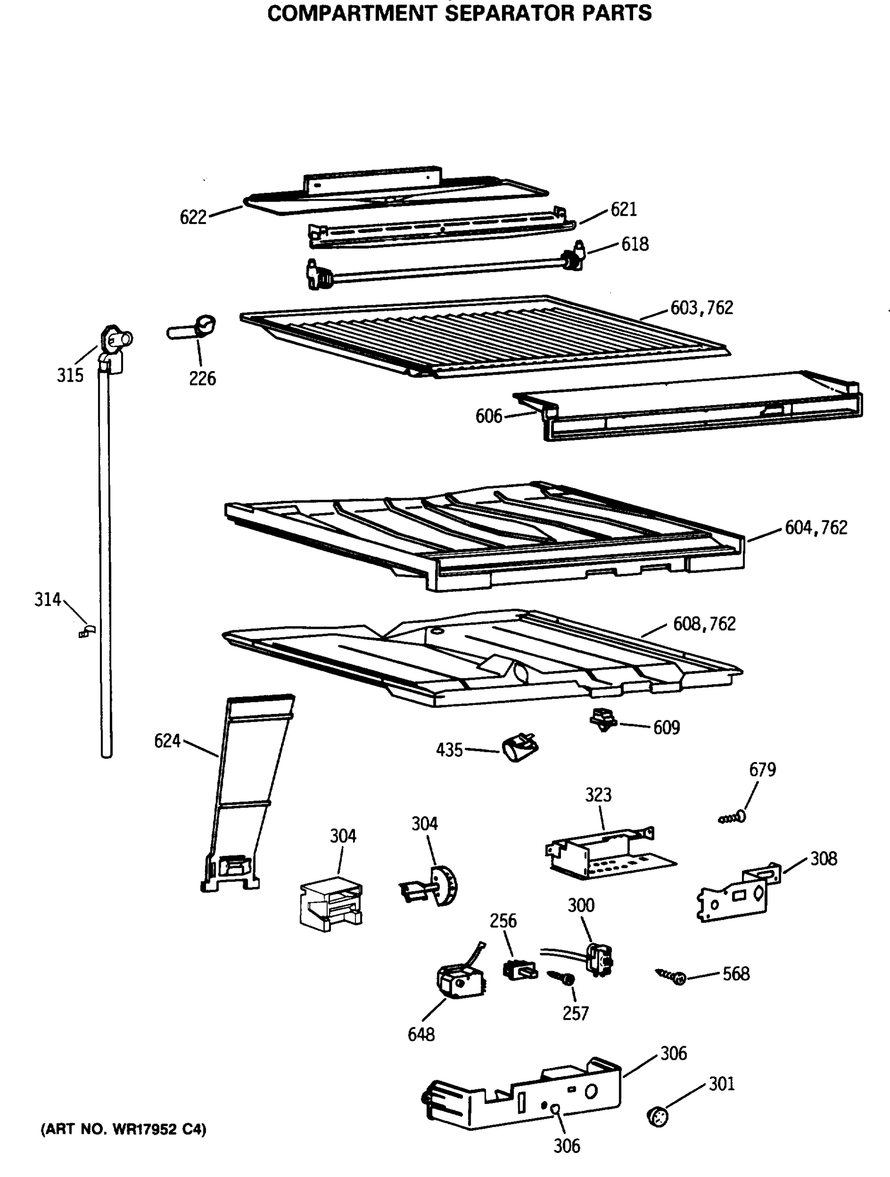 COMPARTMENT SEPARATOR PARTS