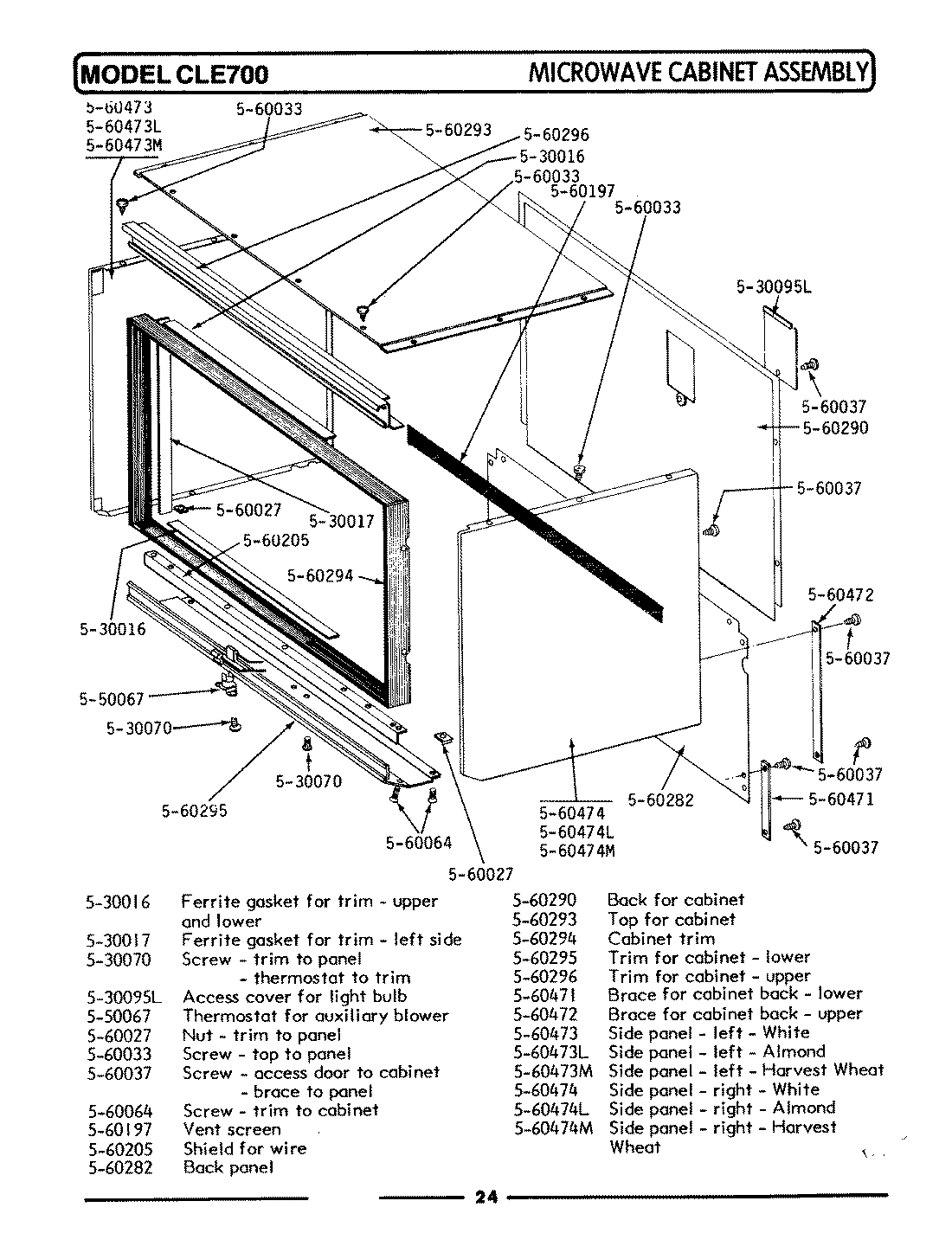 10 - MICROWAVE CABINET ASSEMBLY