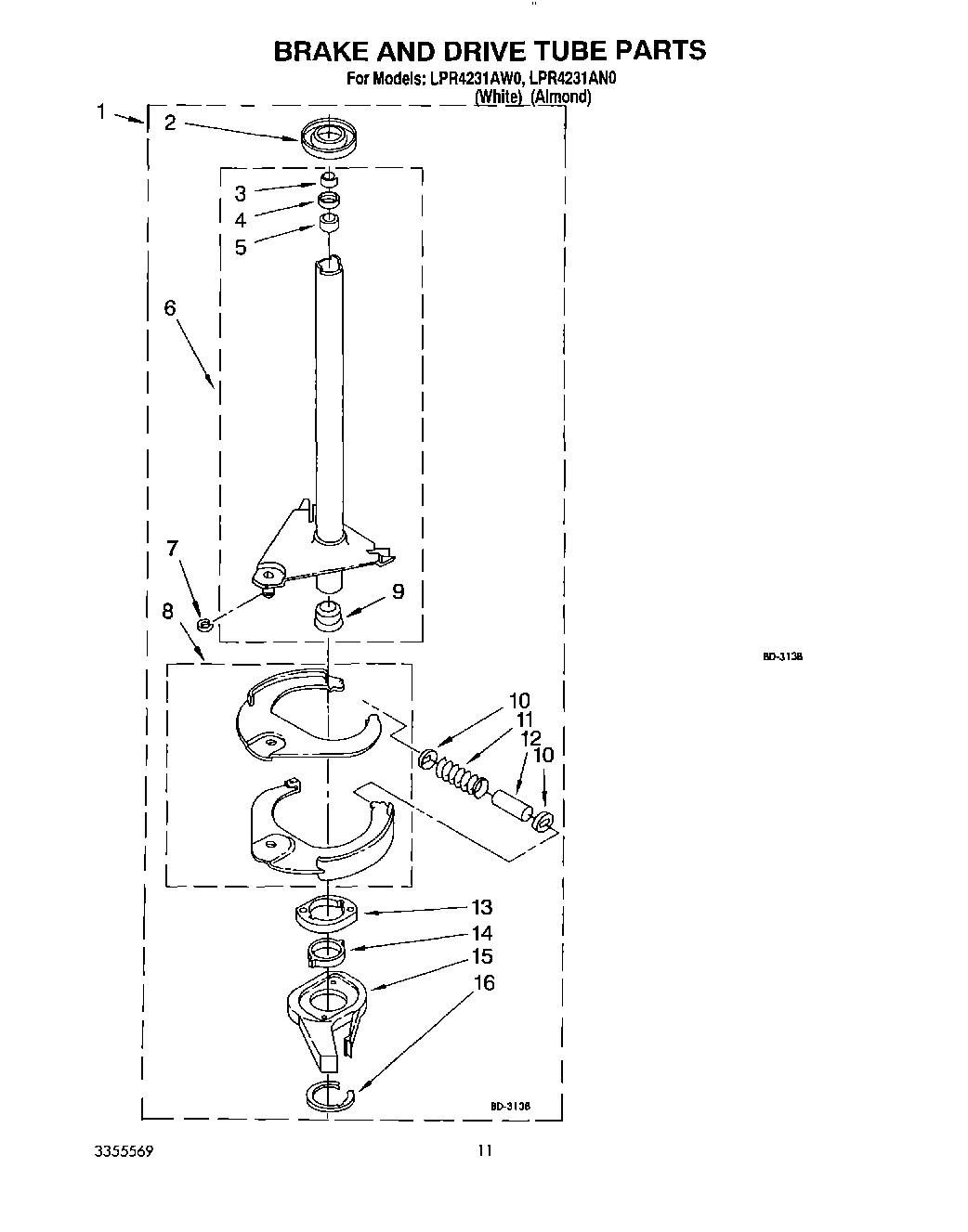 10 - BRAKE AND DRIVE TUBE