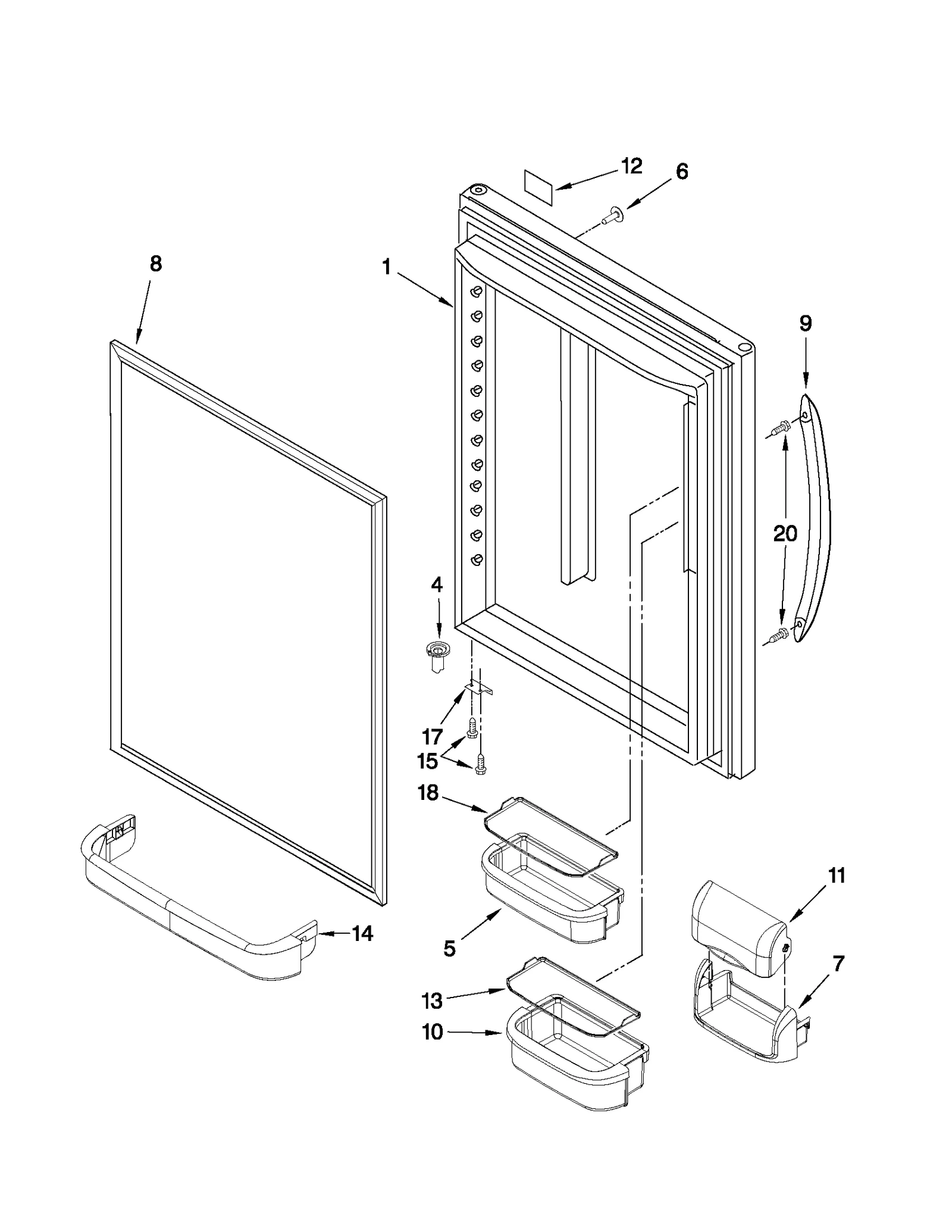 REFRIGERATOR DOOR PARTS