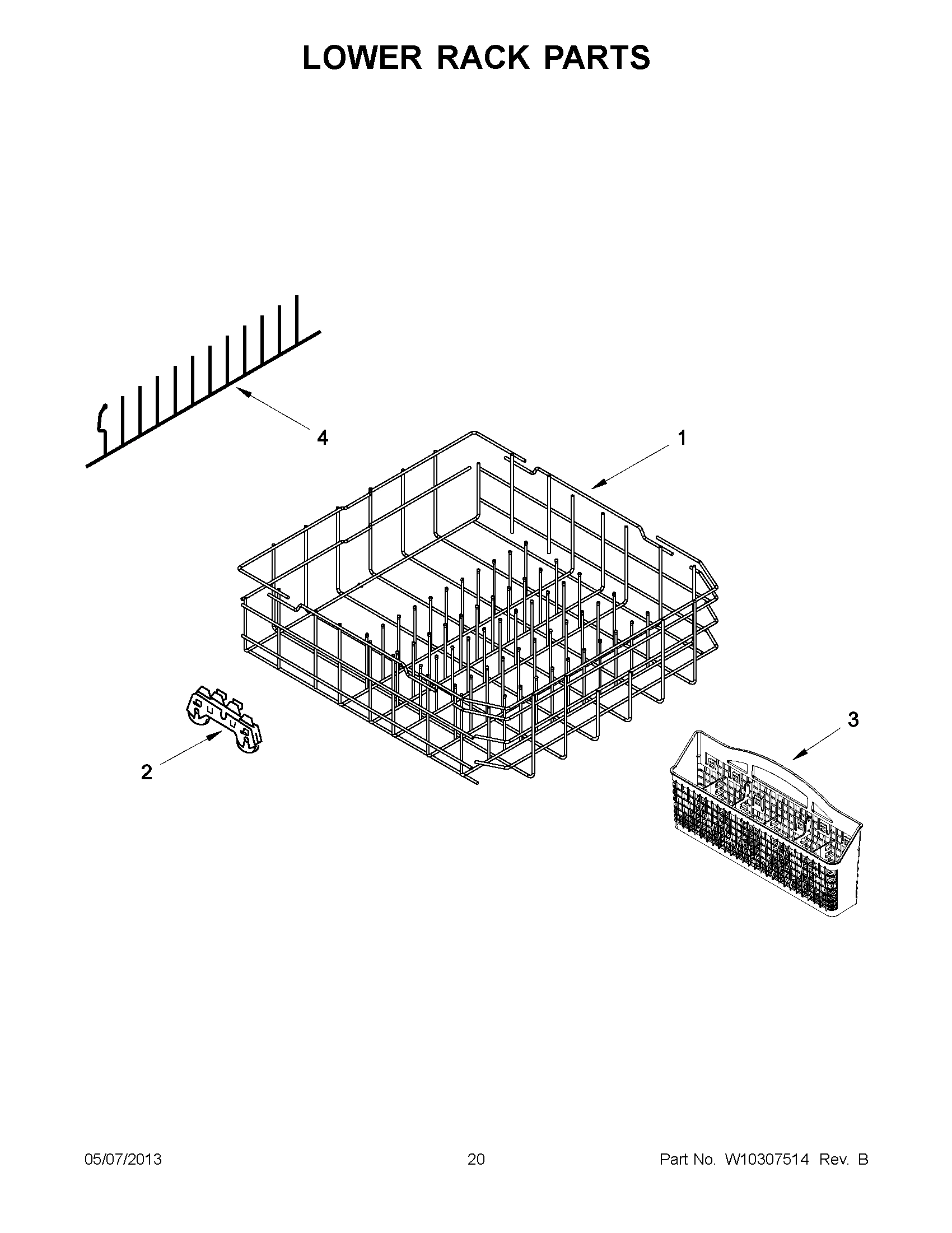 10 - LOWER RACK PARTS