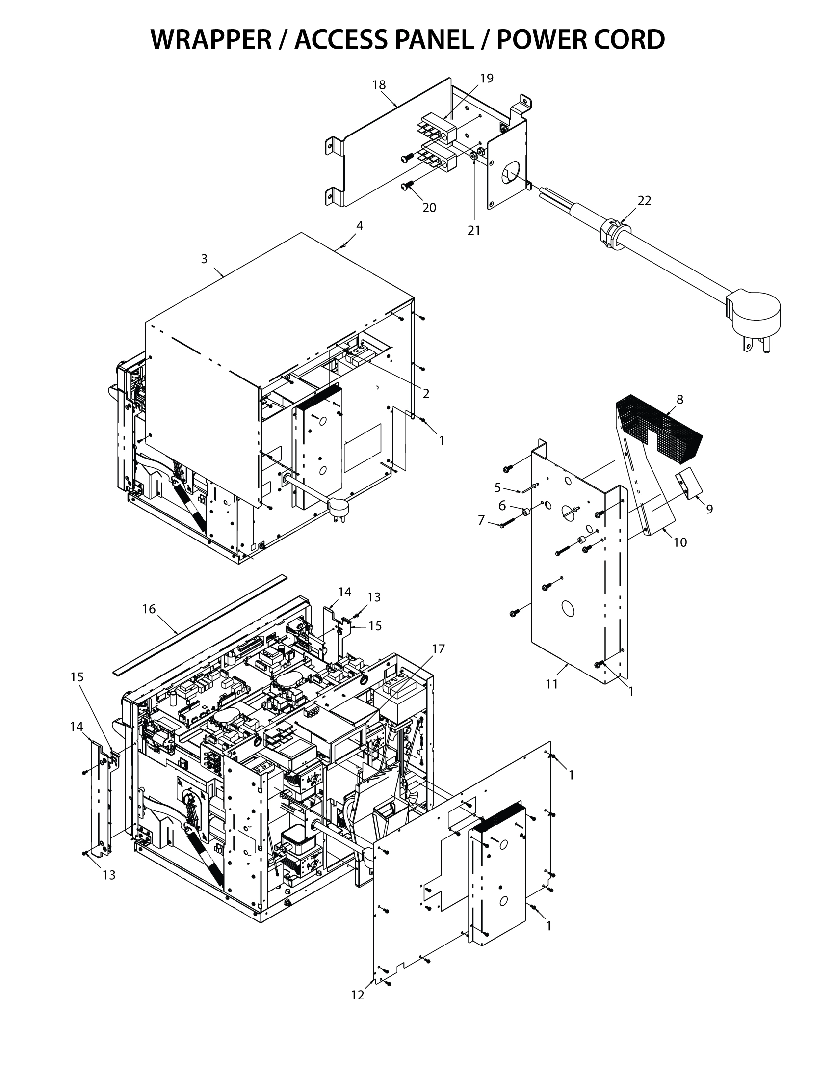 WRAPPER / ACCESS PANEL / POWER CORD