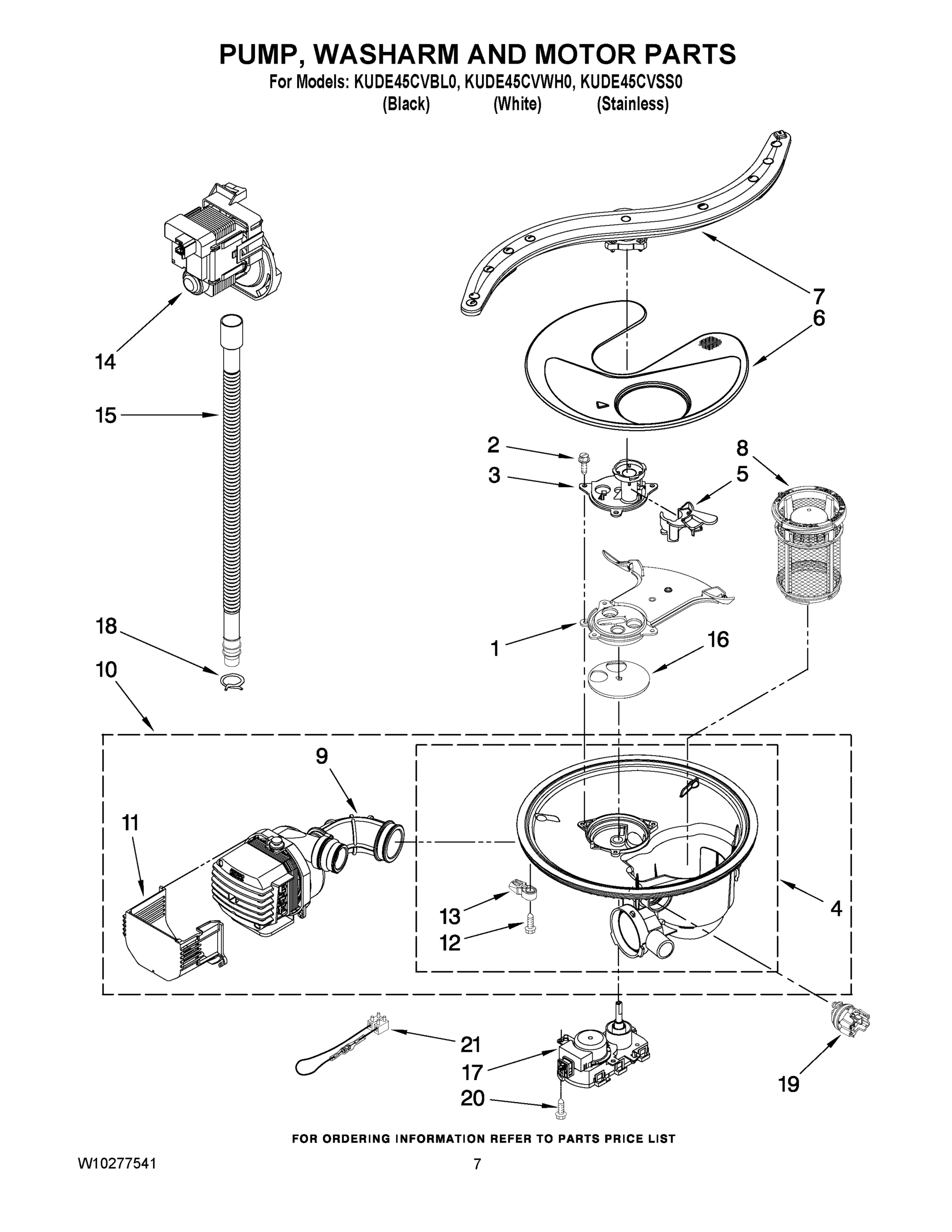 06 - PUMP, WASHARM AND MOTOR PARTS