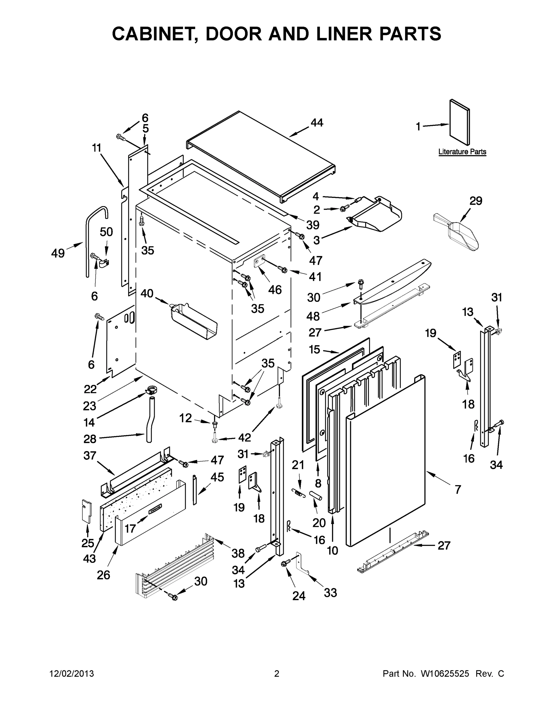 02 - CABINET, DOOR AND LINER PARTS