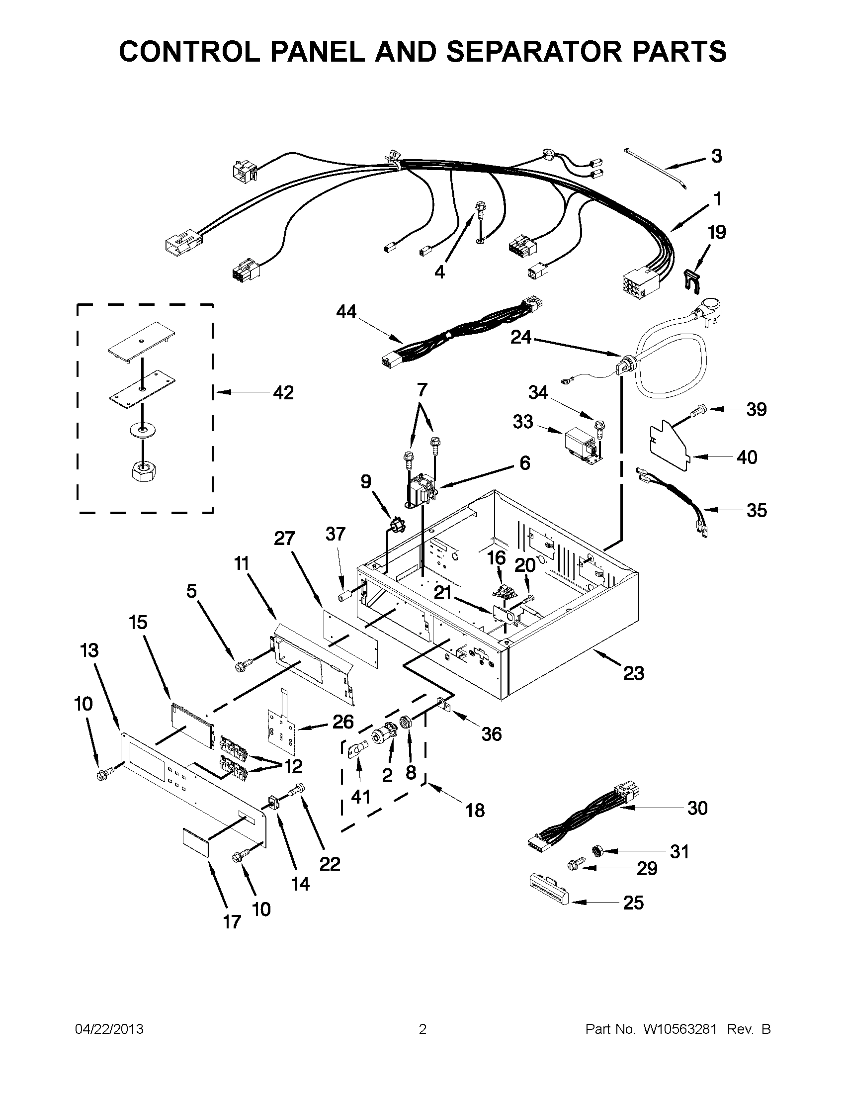 01 - CONTROL PANEL AND SEPARATOR PARTS