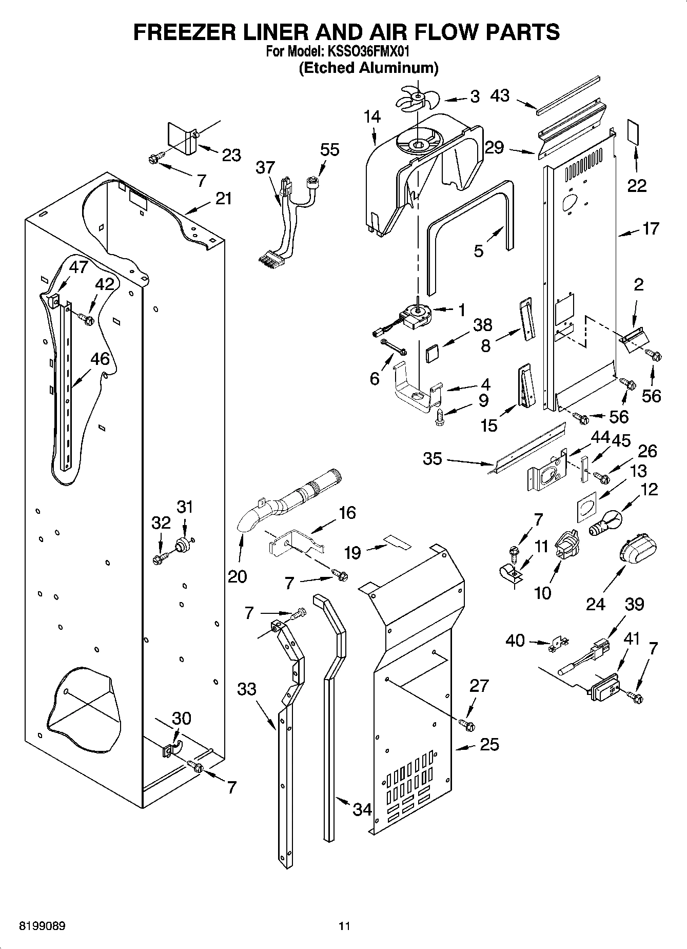 08 - FREEZER LINER AND AIR FLOW PARTS