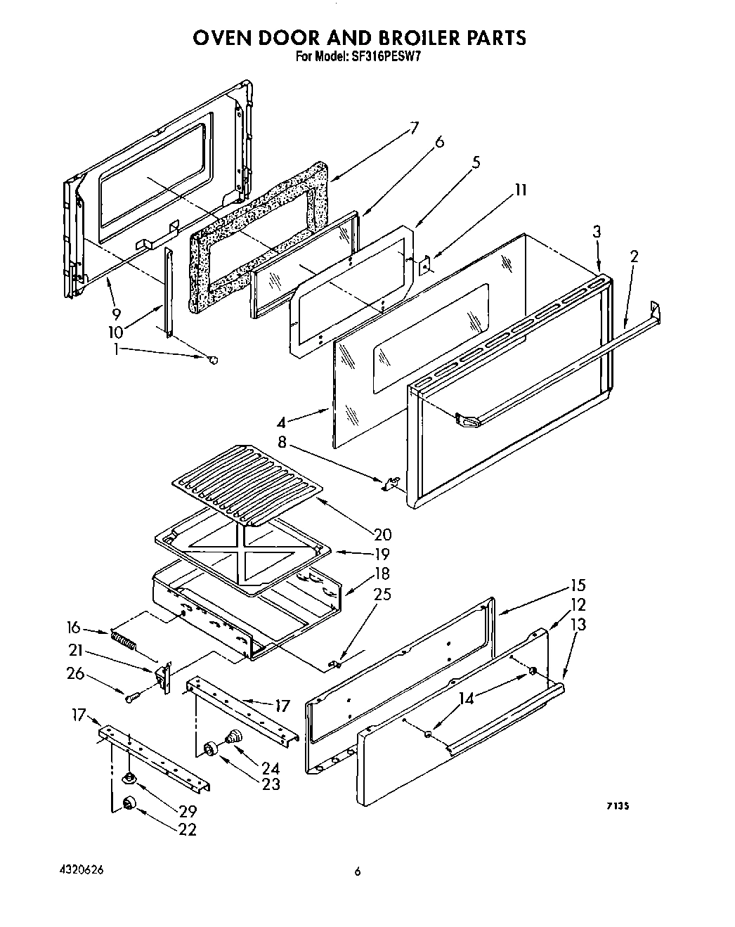 05 - OVEN DOOR AND BROILER