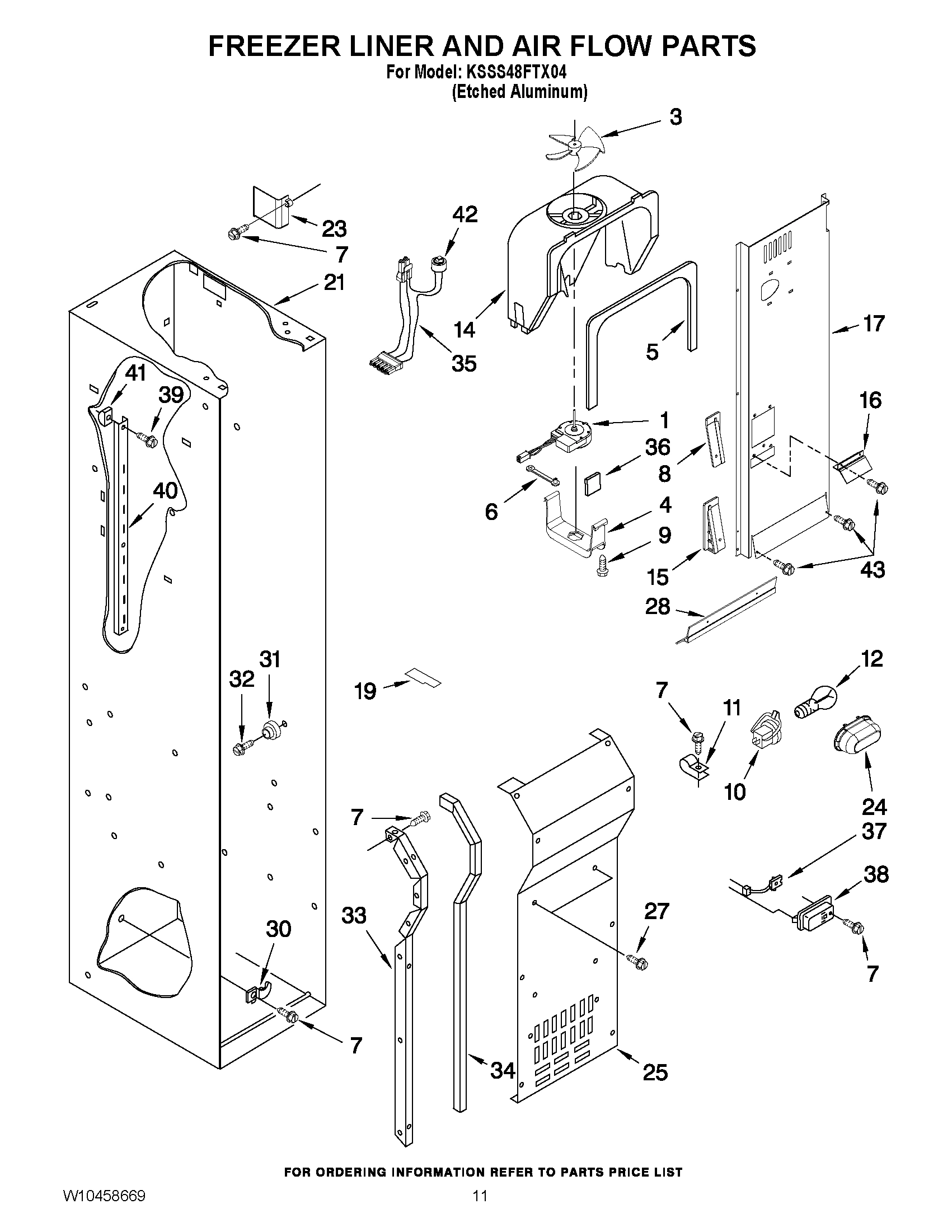 08 - FREEZER LINER AND AIR FLOW PARTS