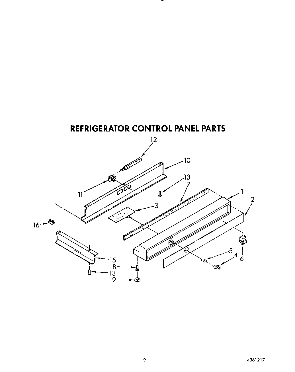 08 - REFRIGERATOR CONTROL PANEL