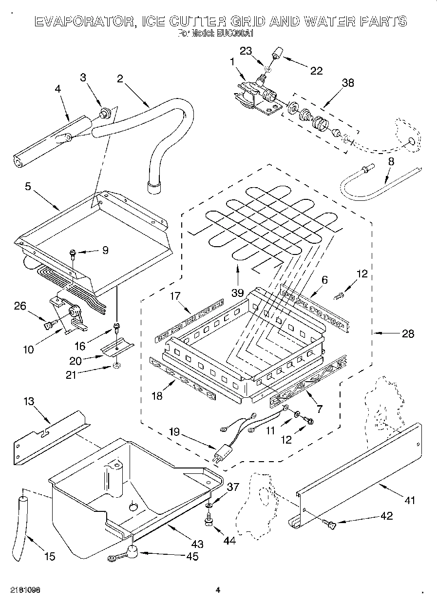 02 - EVAPORATOR, ICE CUTTER GRID AND WATER