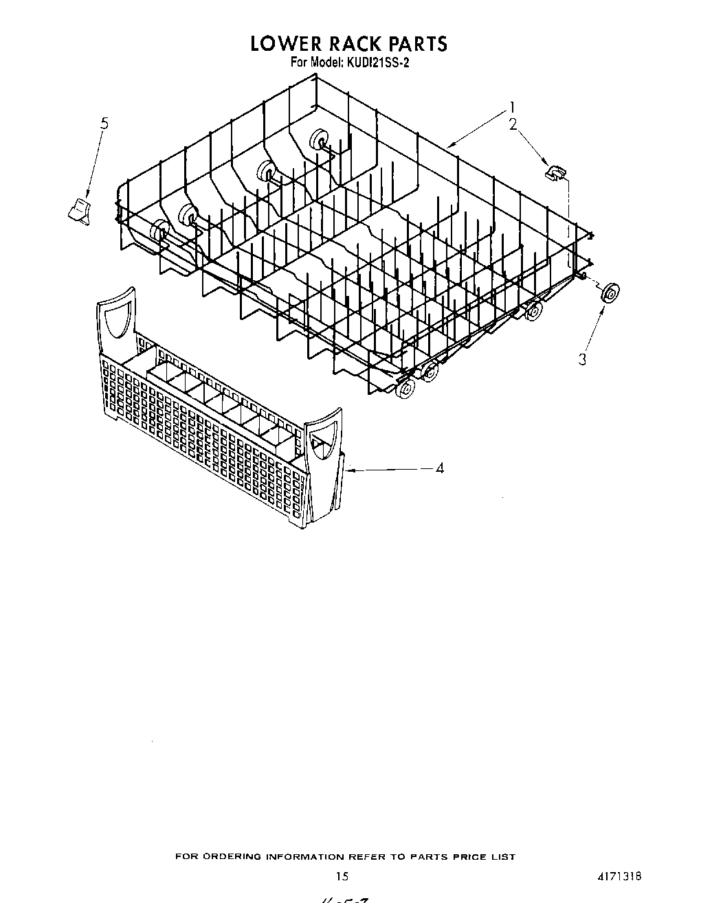 12 - LOWER RACK, DOOR AND LATCH