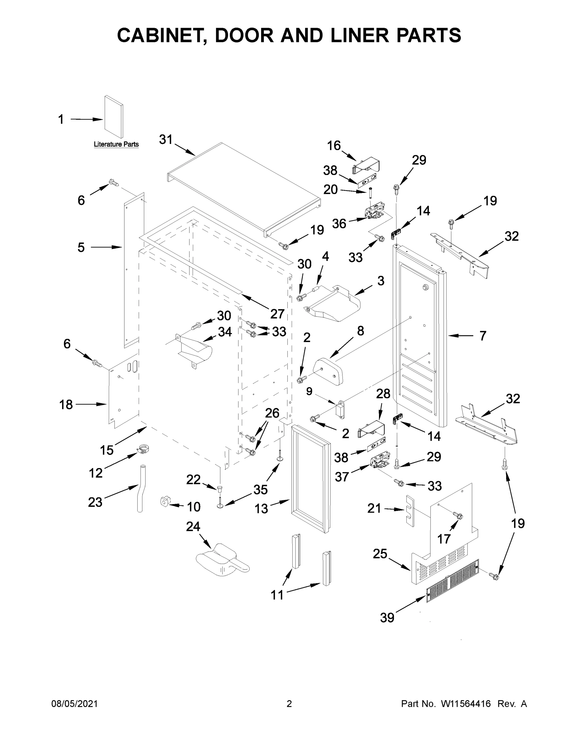 02 - CABINET, DOOR AND LINER PARTS