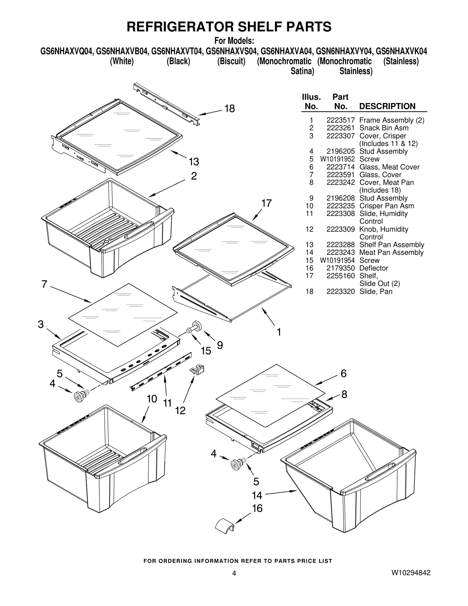 REFRIGERATOR SHELF PARTS