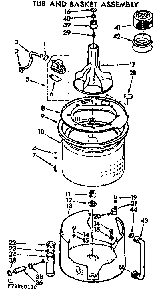 TUB AND BASKET ASSEMBLY