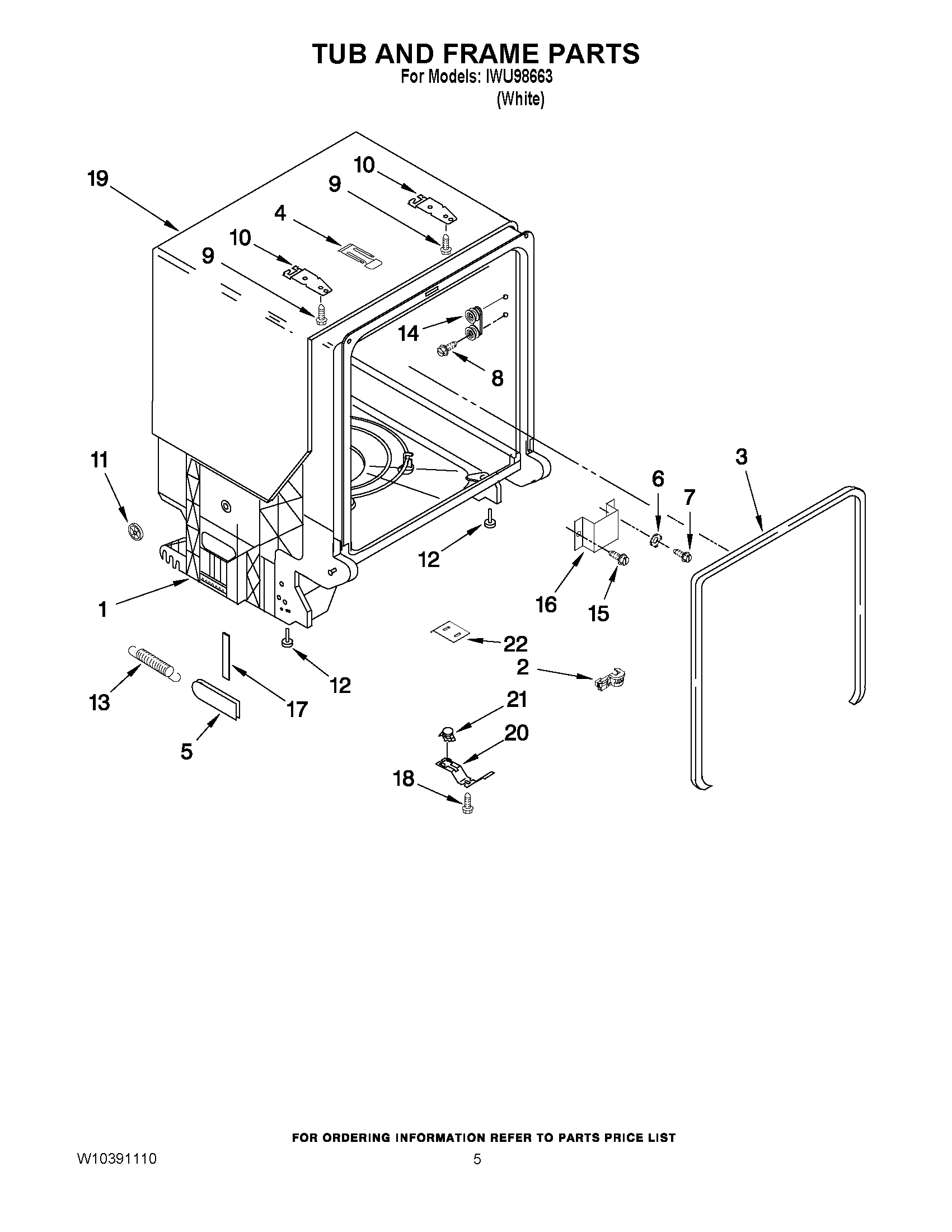 05 - TUB AND FRAME PARTS