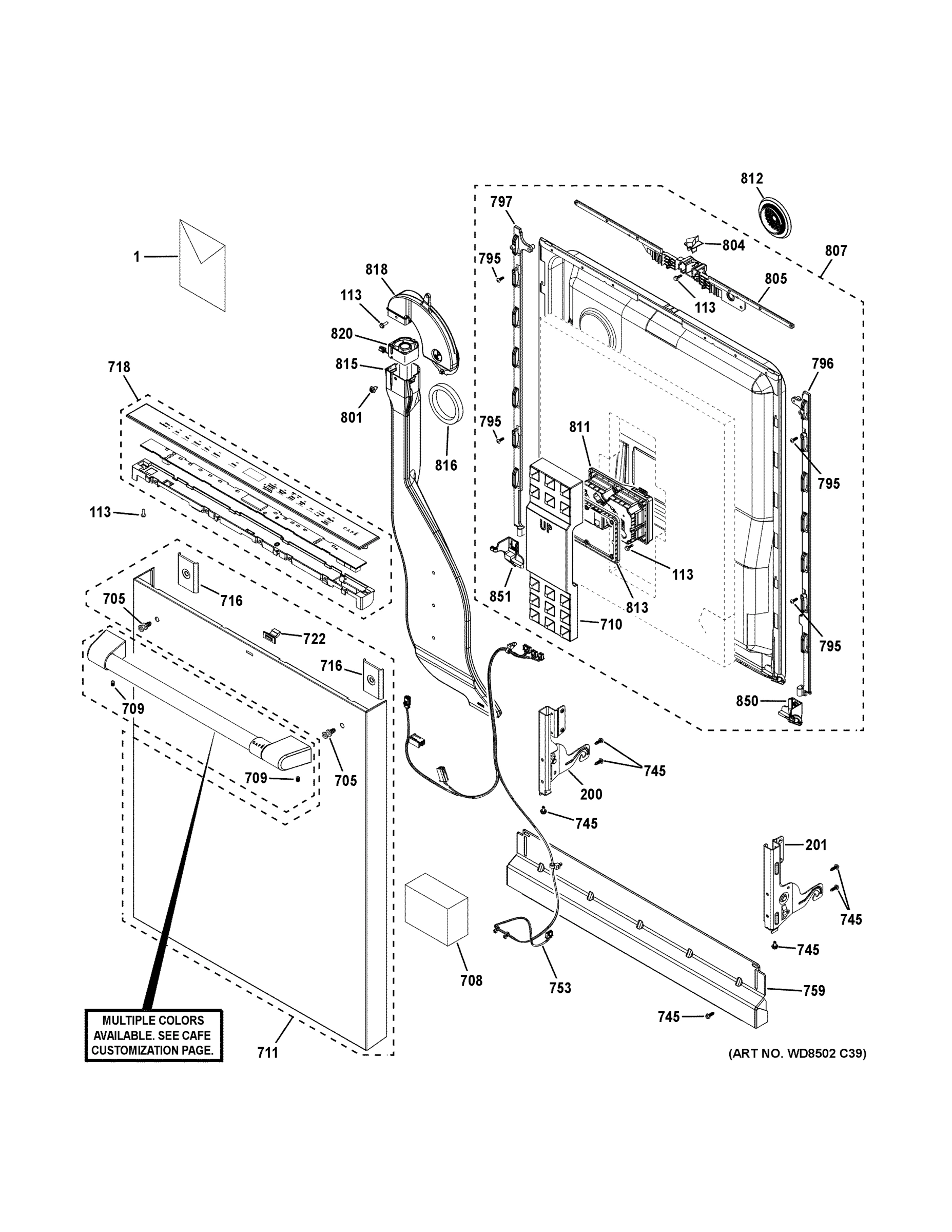 ESCUTCHEON & DOOR ASSEMBLY