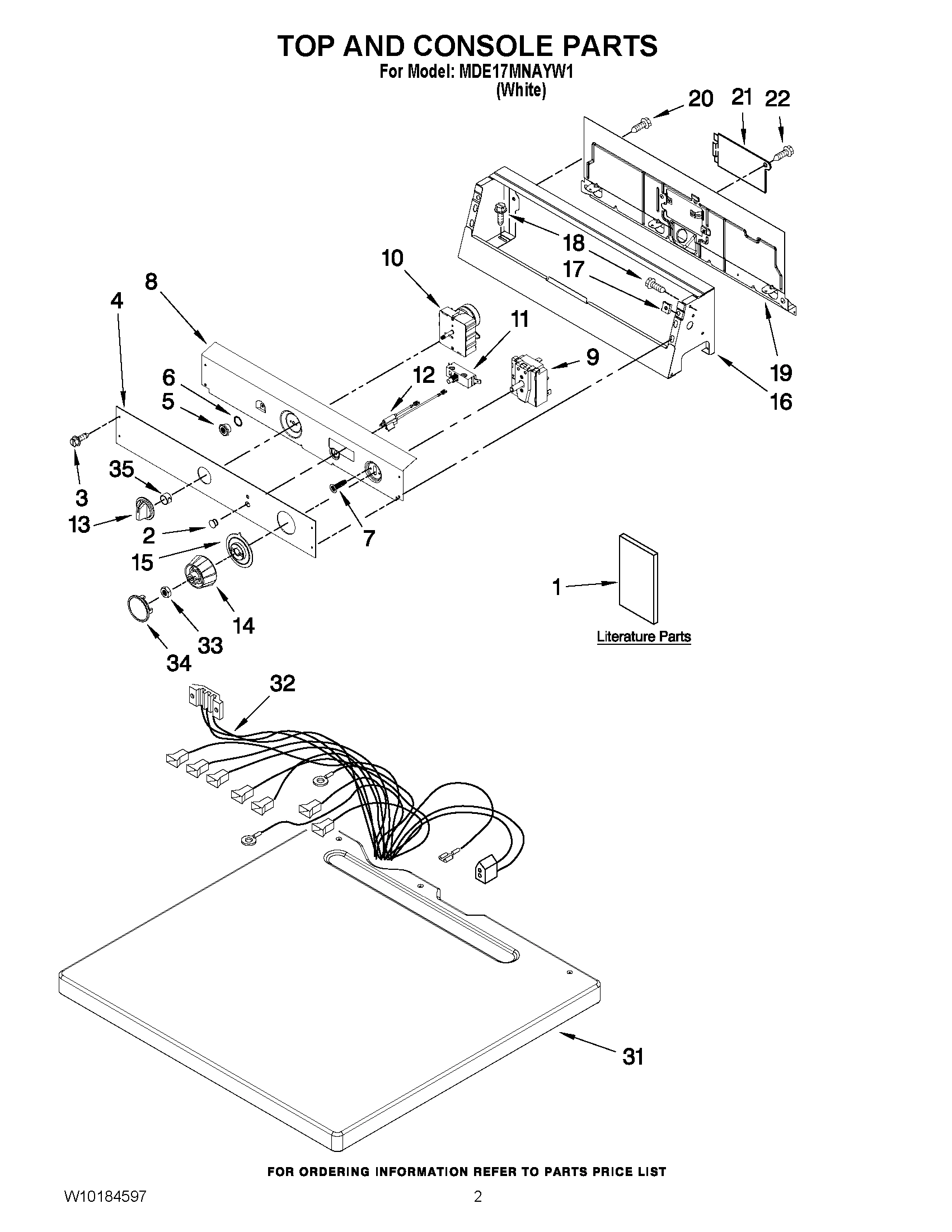 01 - TOP AND CONSOLE PARTS