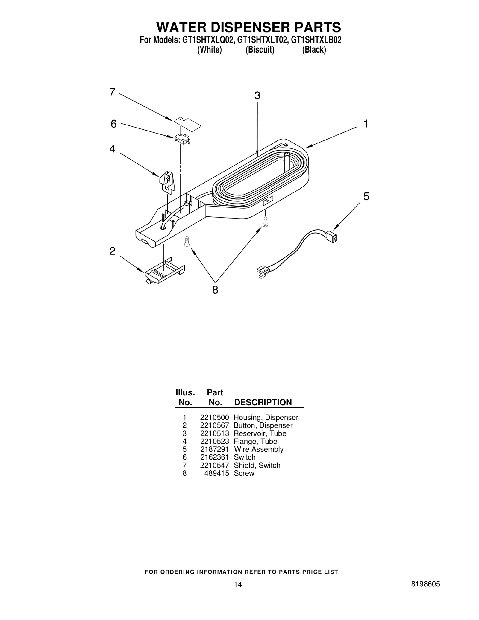 WATER DISPENSER PARTS