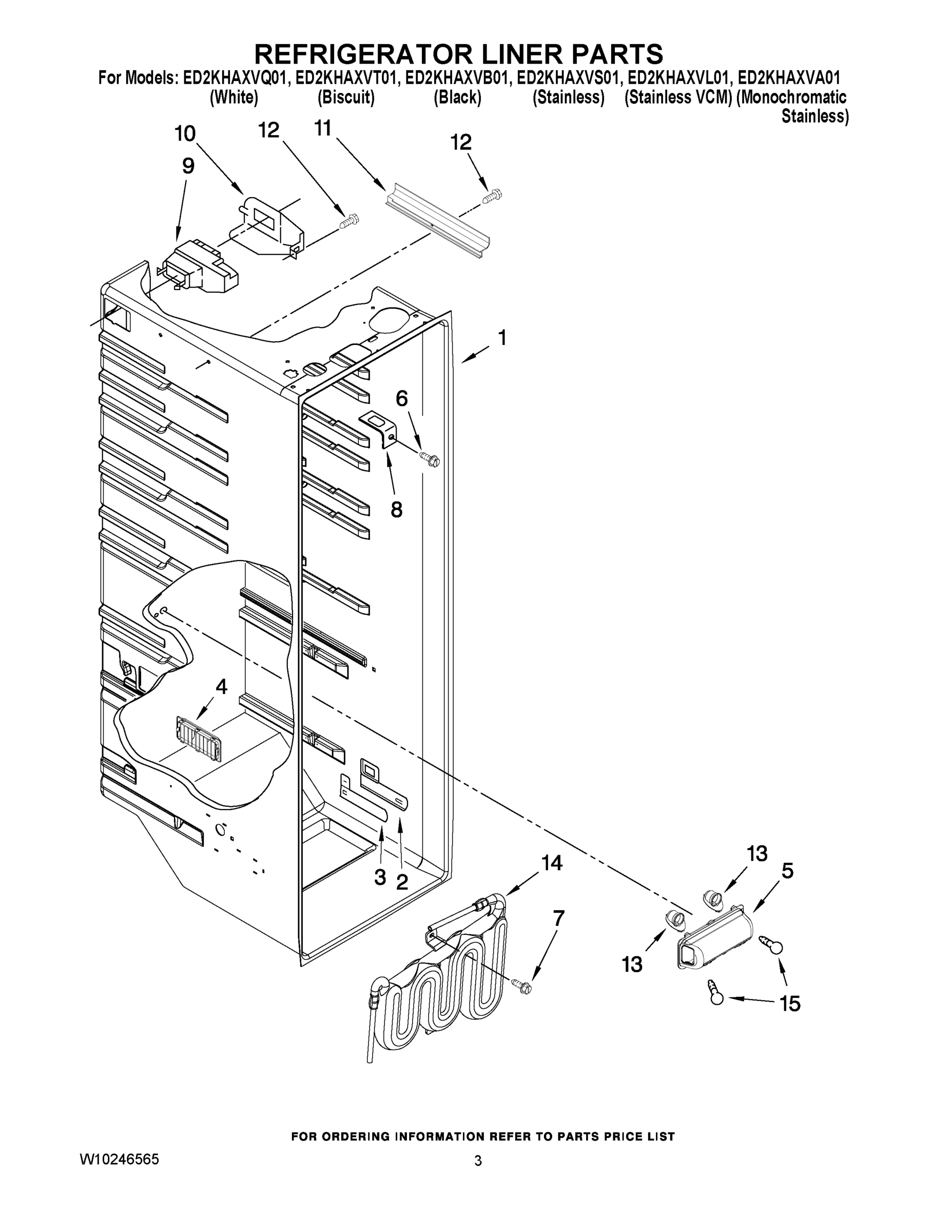 02 - REFRIGERATOR LINER PARTS