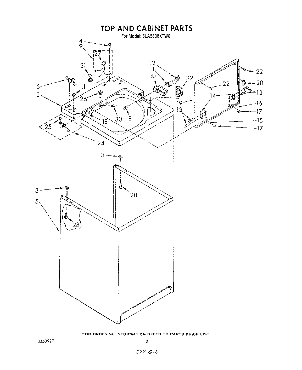 02 - TOP AND CABINET , LITERATURE AND OPTIONAL