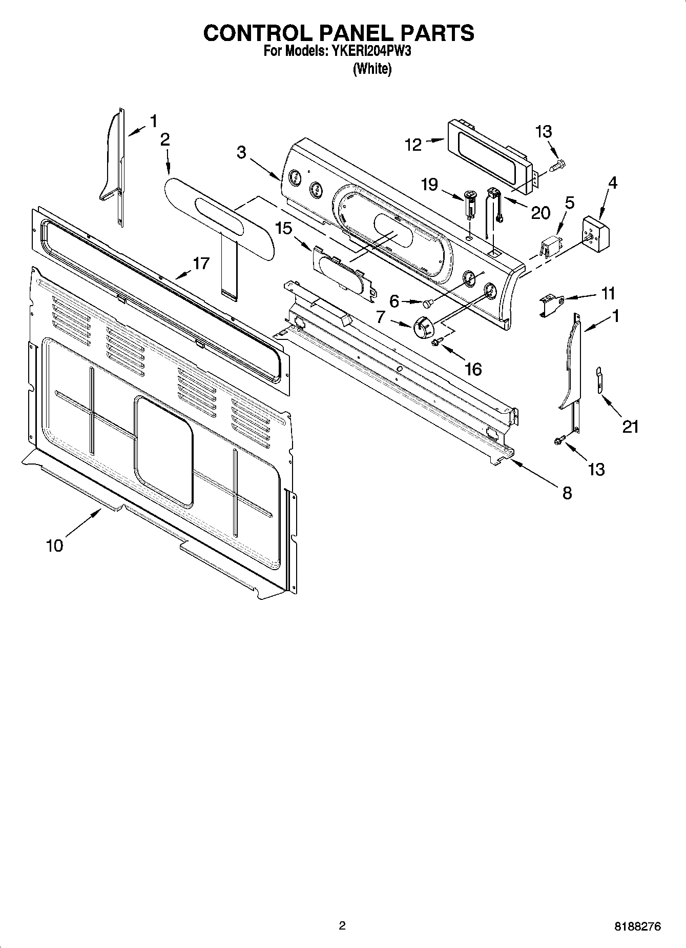 02 - CONTROL PANEL PARTS