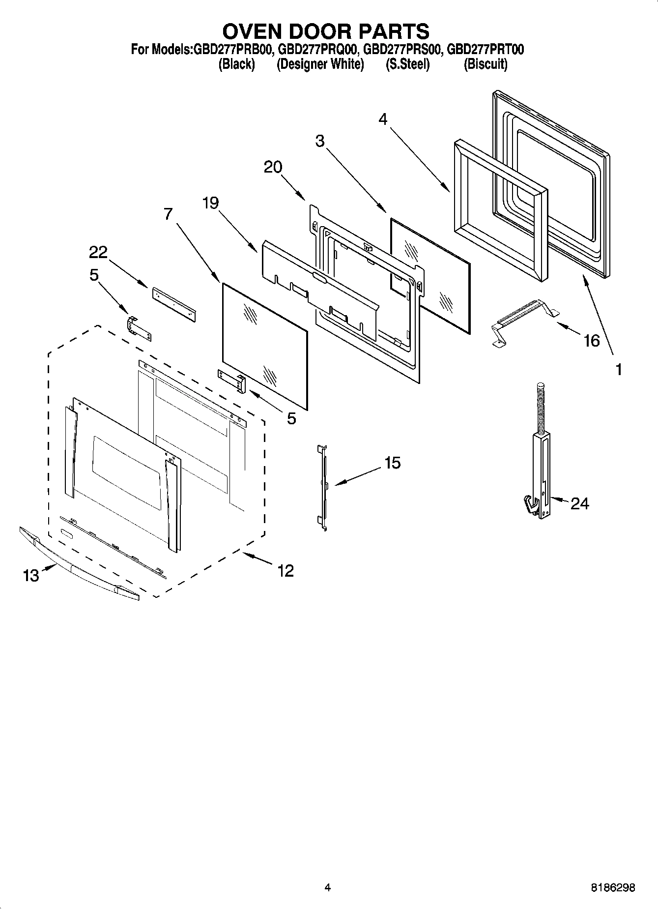 03 - OVEN DOOR PARTS