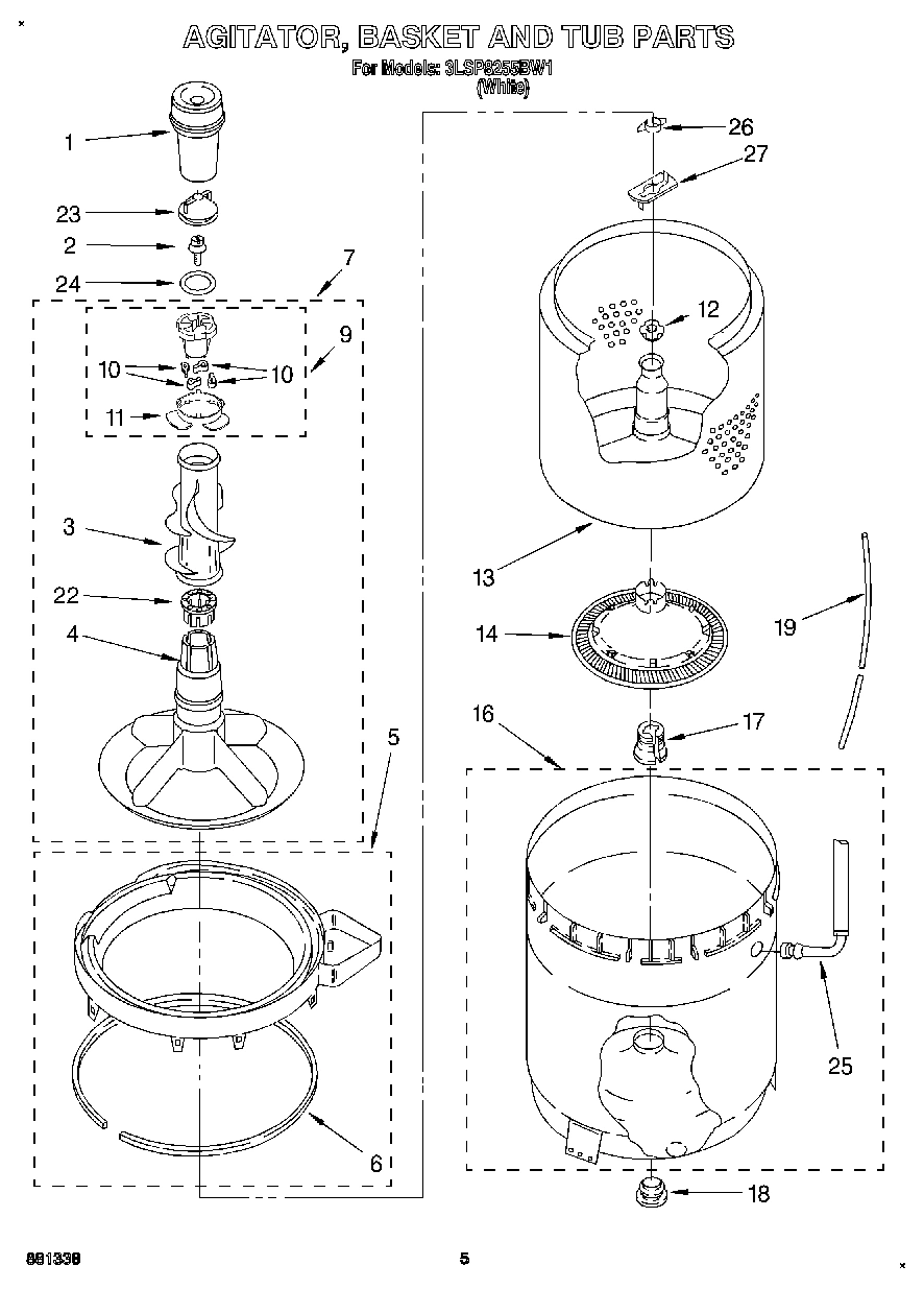 04 - AGITATOR, BASKET AND TUB