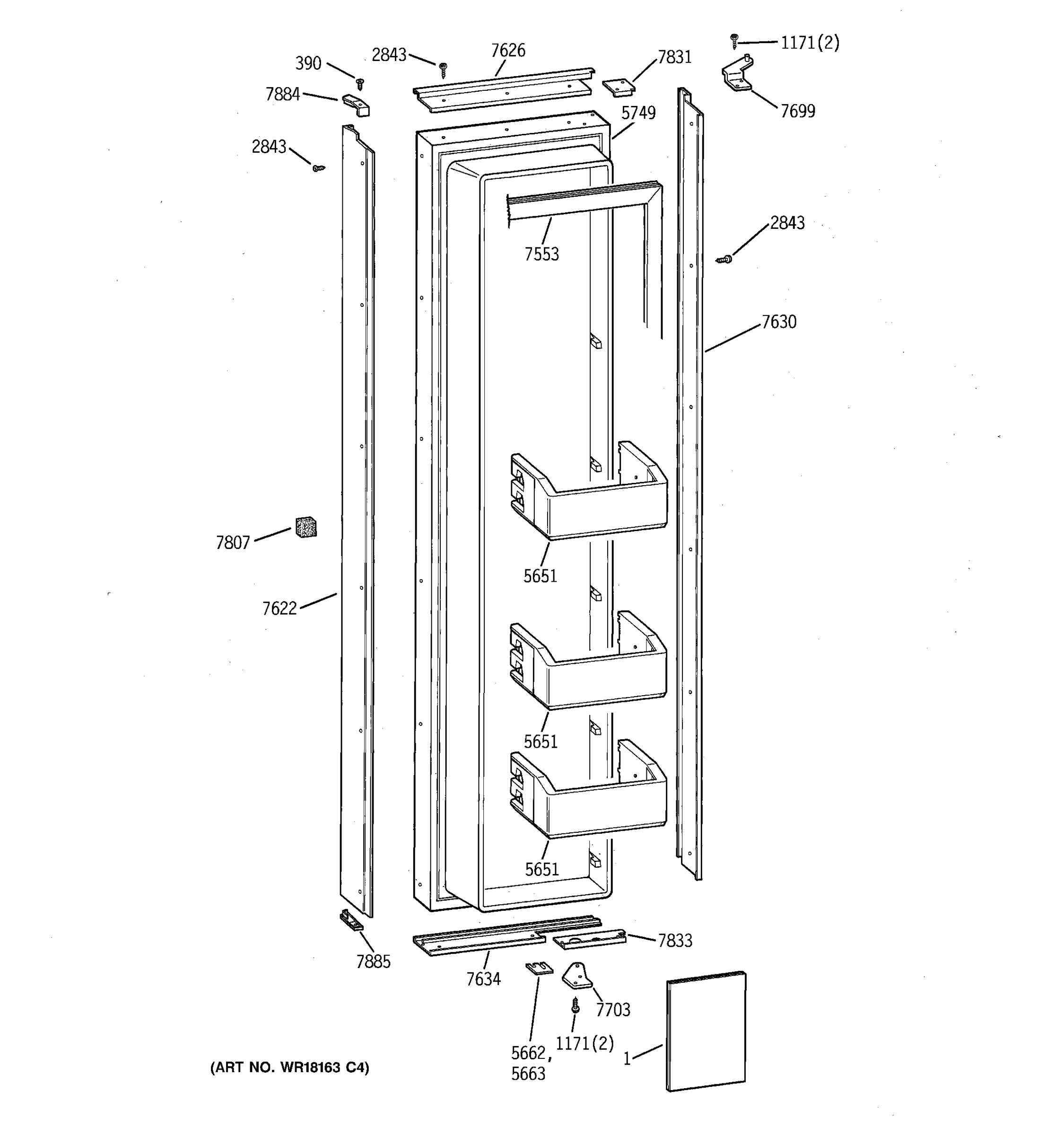 FREEZER DOOR