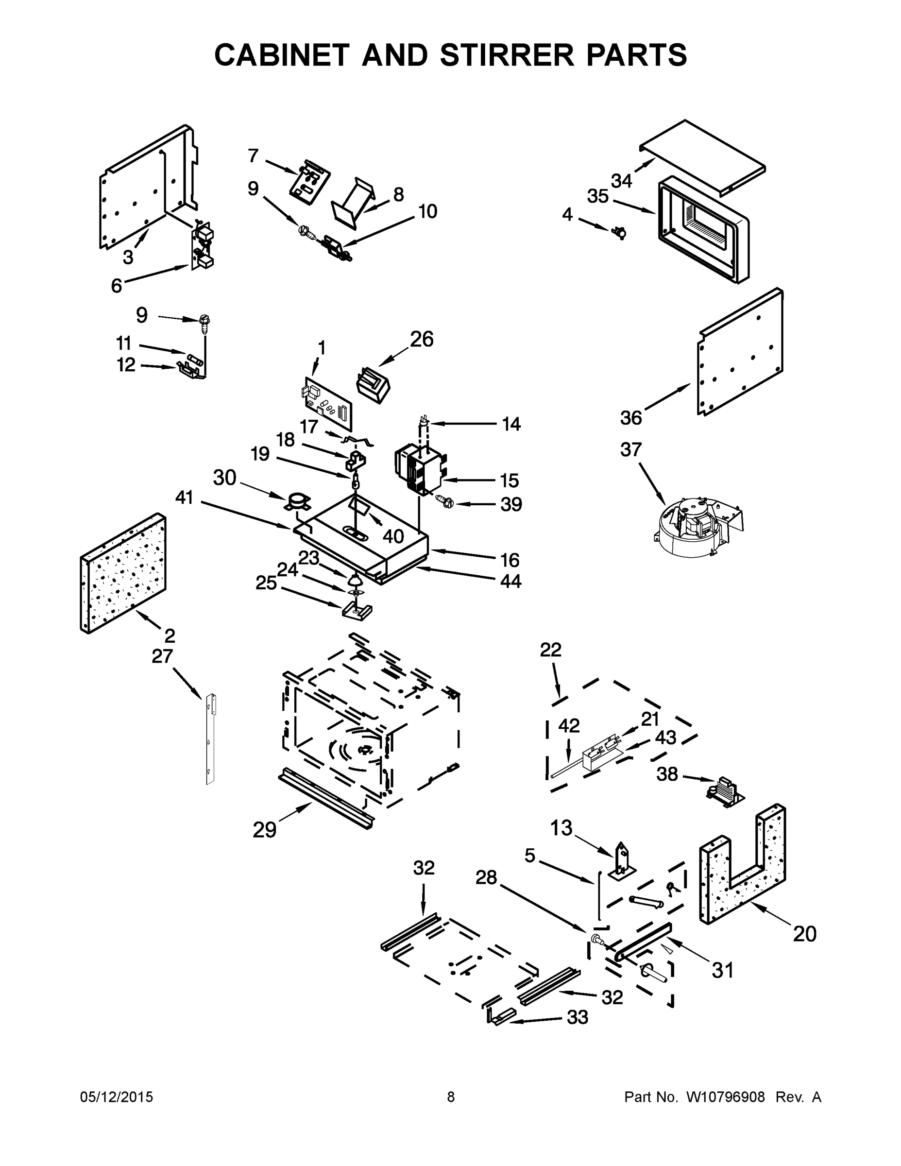 05 - CABINET AND STIRRER PARTS