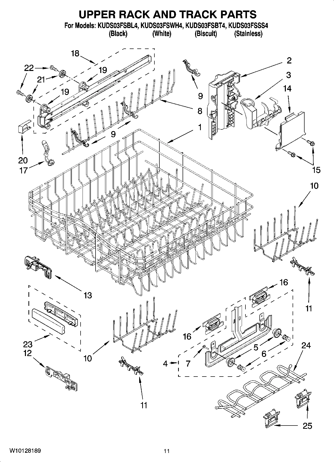09 - UPPER RACK AND TRACK PARTS
