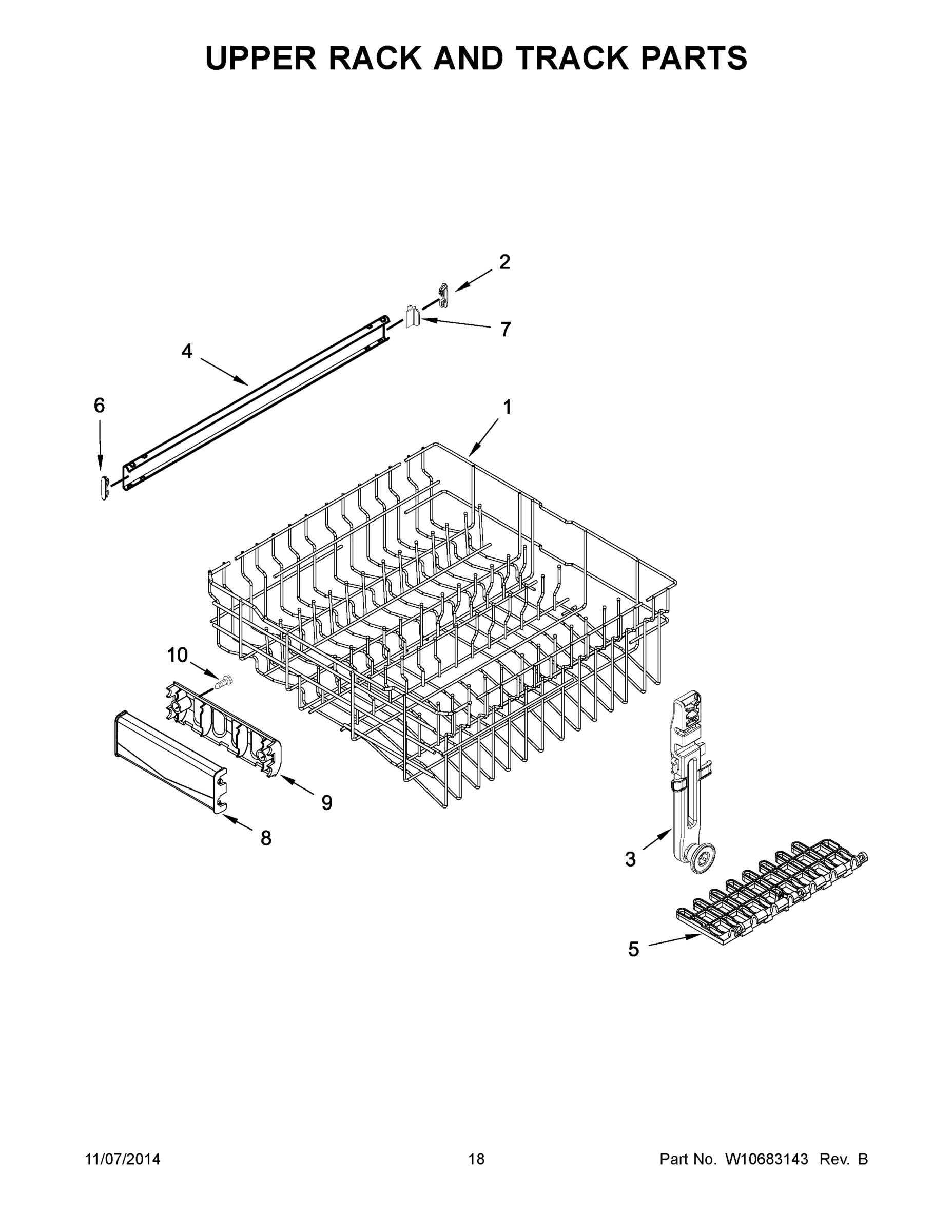 10 - UPPER RACK AND TRACK PARTS