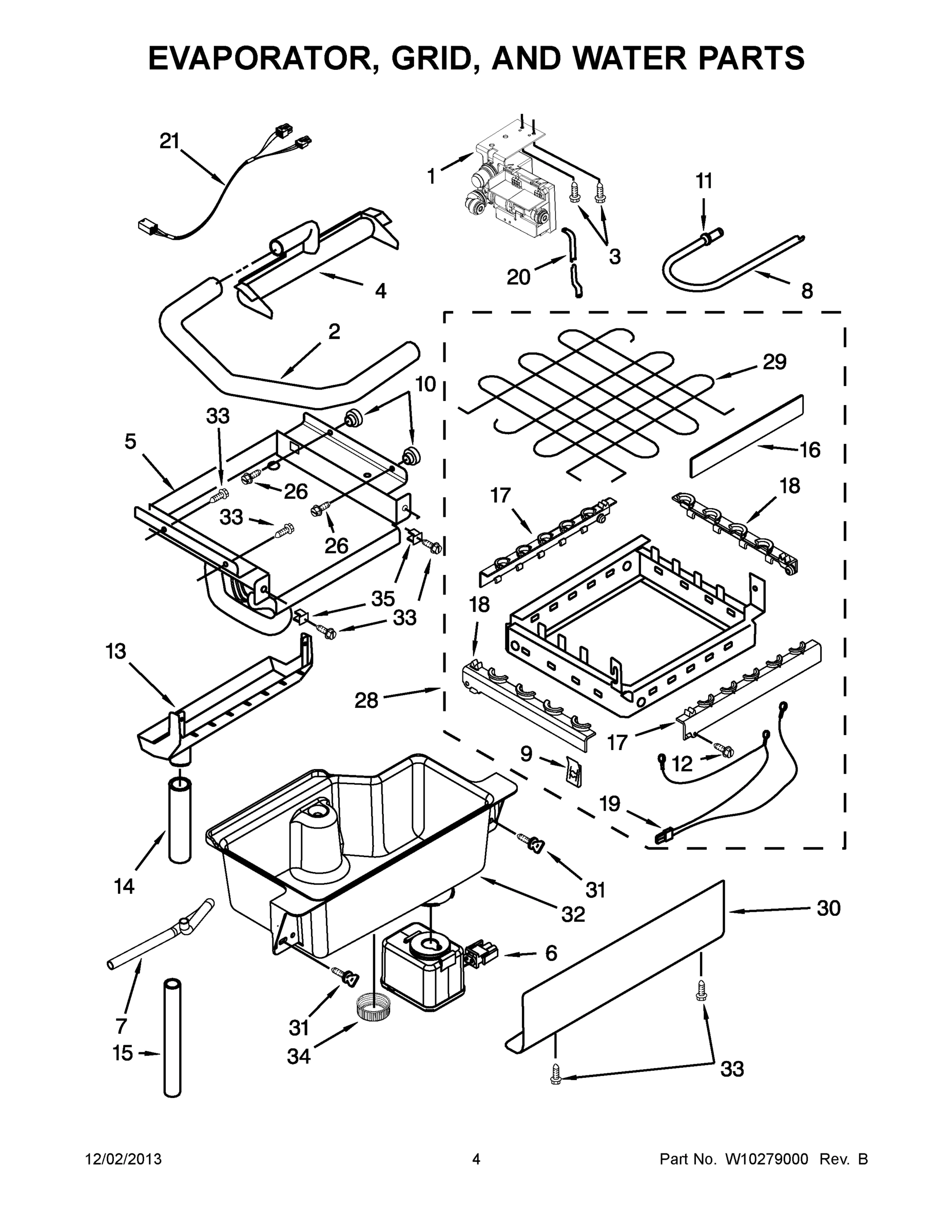 03 - EVAPORATOR, GRID, AND WATER PARTS