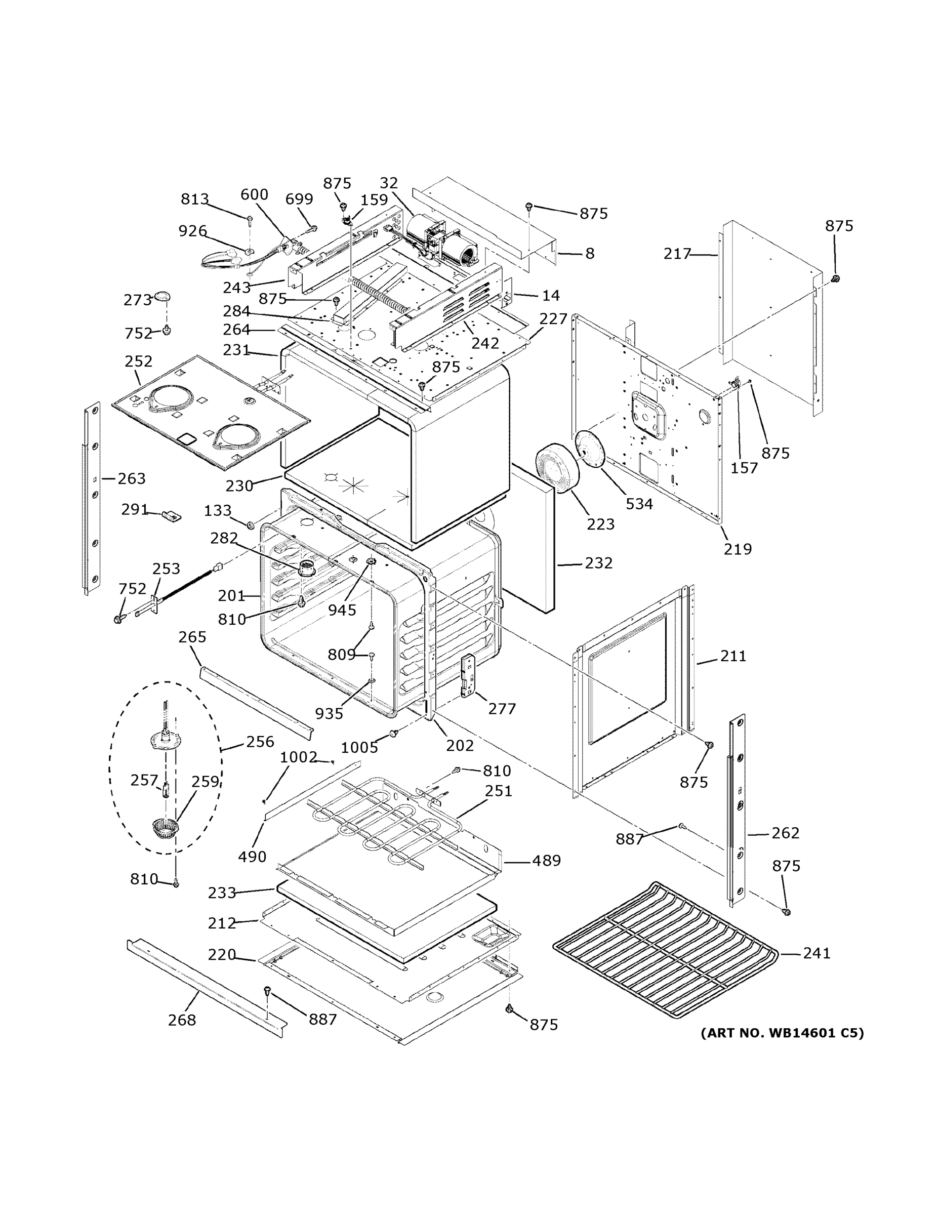BODY WITH MICROWAVE SUPPORT