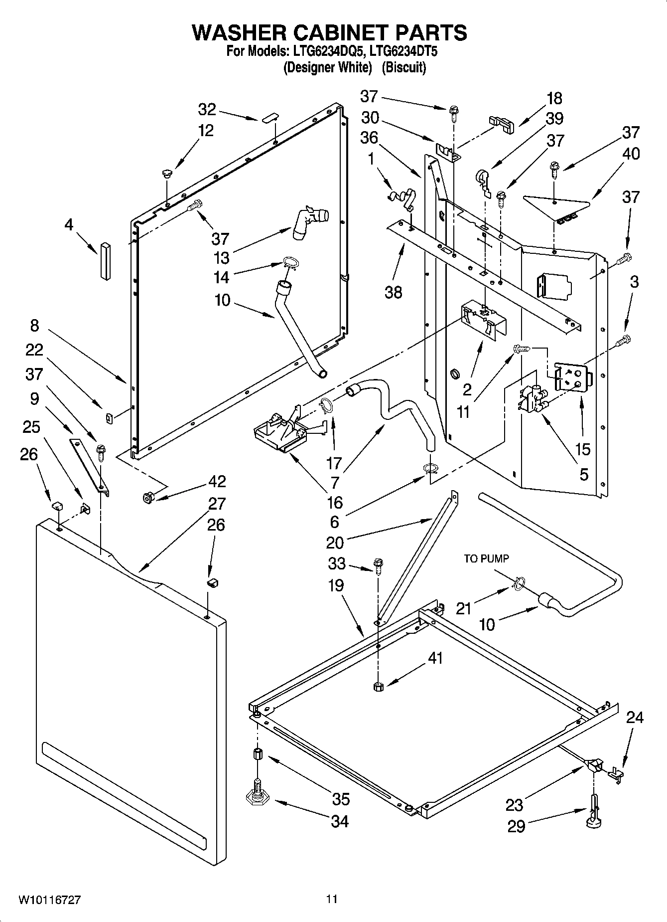 07 - WASHER CABINET PARTS