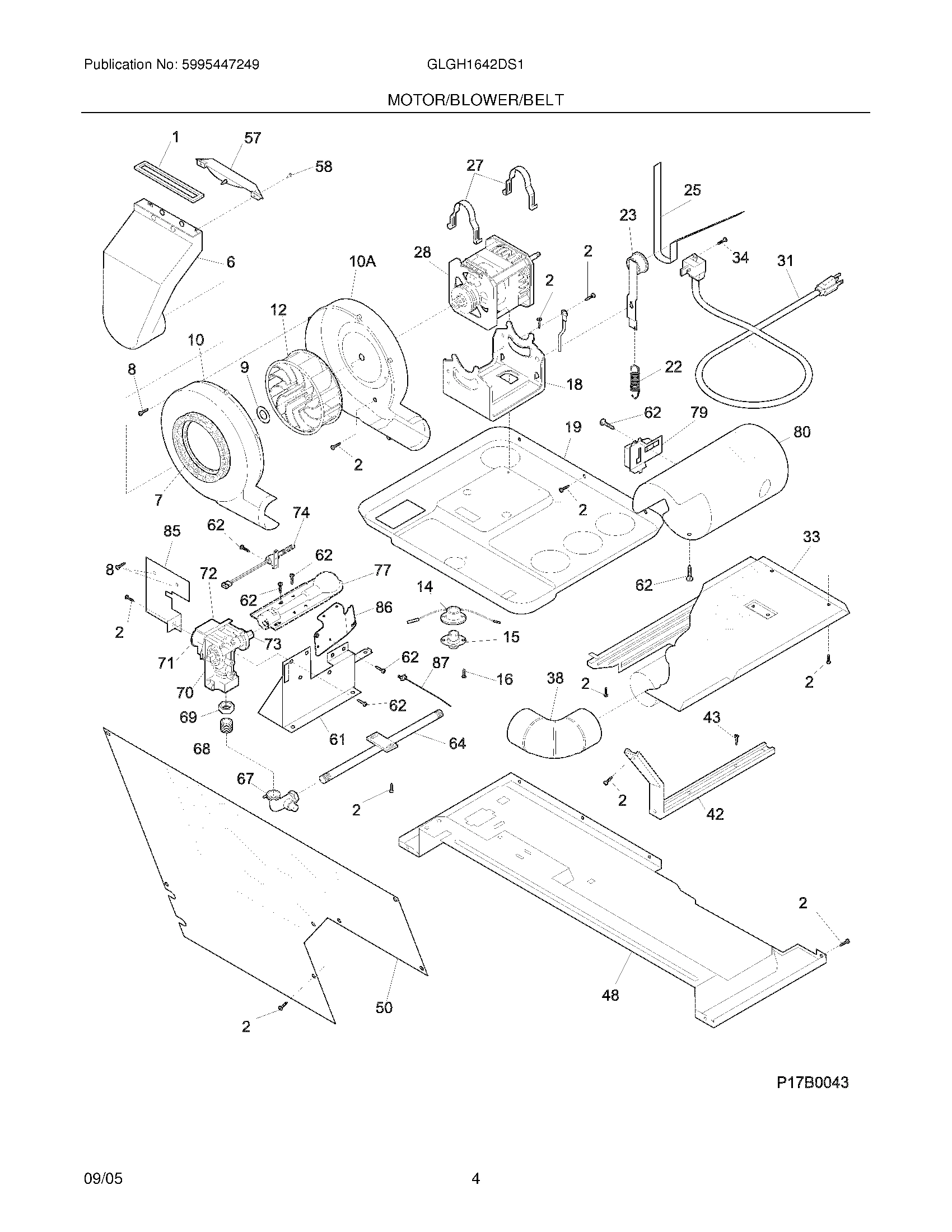 05 - MOTOR/BLOWER/BELT