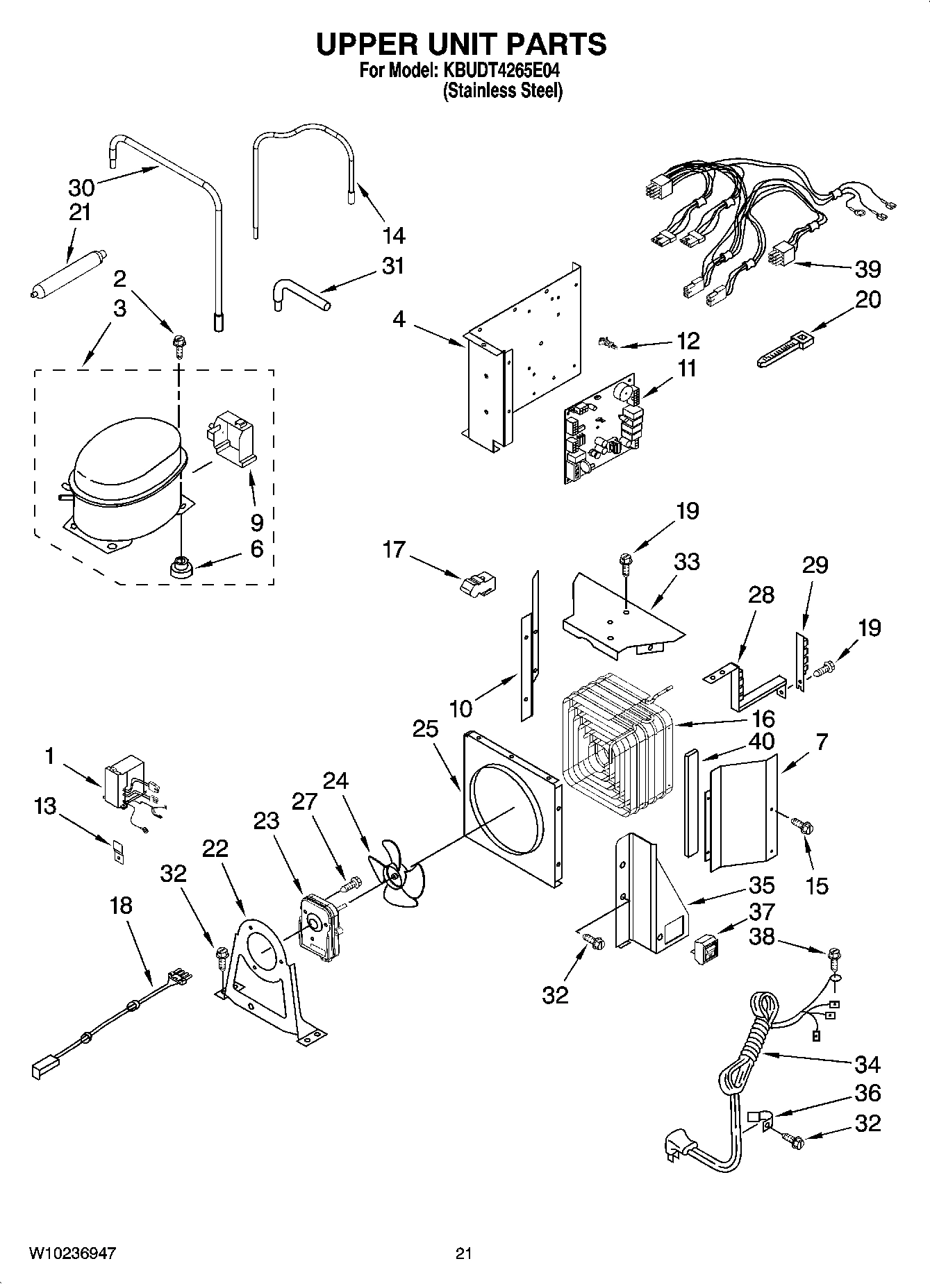 13 - UPPER UNIT PARTS